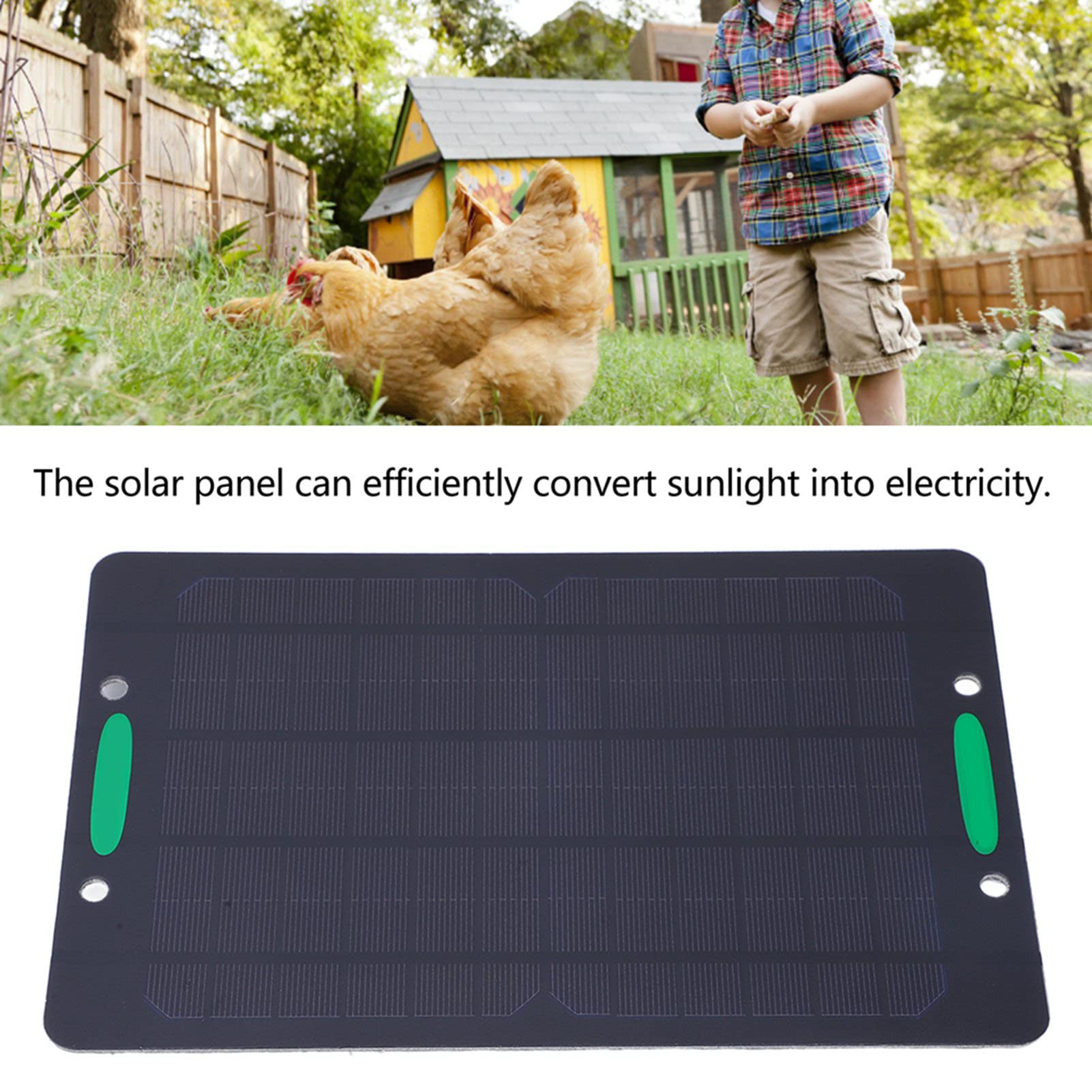 10W Solar Panel Fan - Dual Exhaust Ventilation Fan with Heat Dissipation | Solar Powered Cooling Fan for Chicken Coops, Greenhouses, Sheds, Pet Houses & Window Ventilation | Perfect for Outdoor Cooling & Air Circulation
