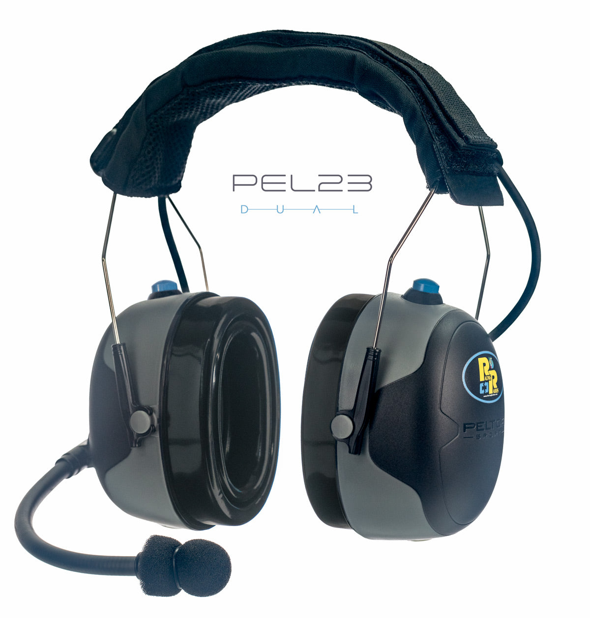 Peltor Dual Radio Headset - Noise Cancelling Earmuffs for Two-Way Communication | Construction, Shooting Range, Industrial Safety Use