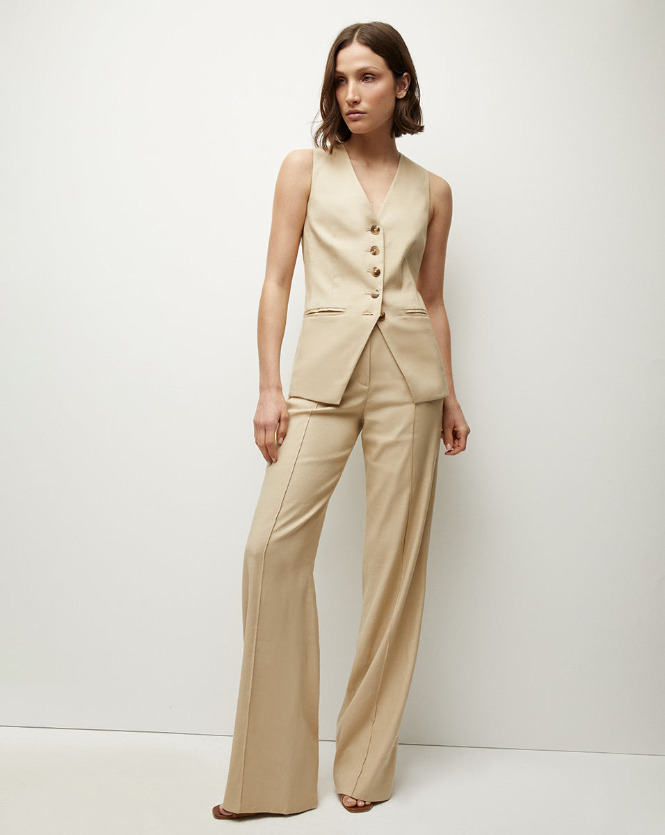Liff Stretch Linen Vest for Women - Breathable Summer Casual Blazer Alternative - Perfect for Office, Travel & Outdoor Activities