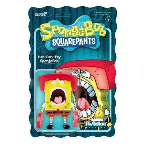 New Sealed 2022 Super7 ReAction SpongeBob SquarePants Kah-Rah-Tay Action Figure - Collectible Toy for Fans, Perfect for Display & Play - Great Gift for Kids & Collectors