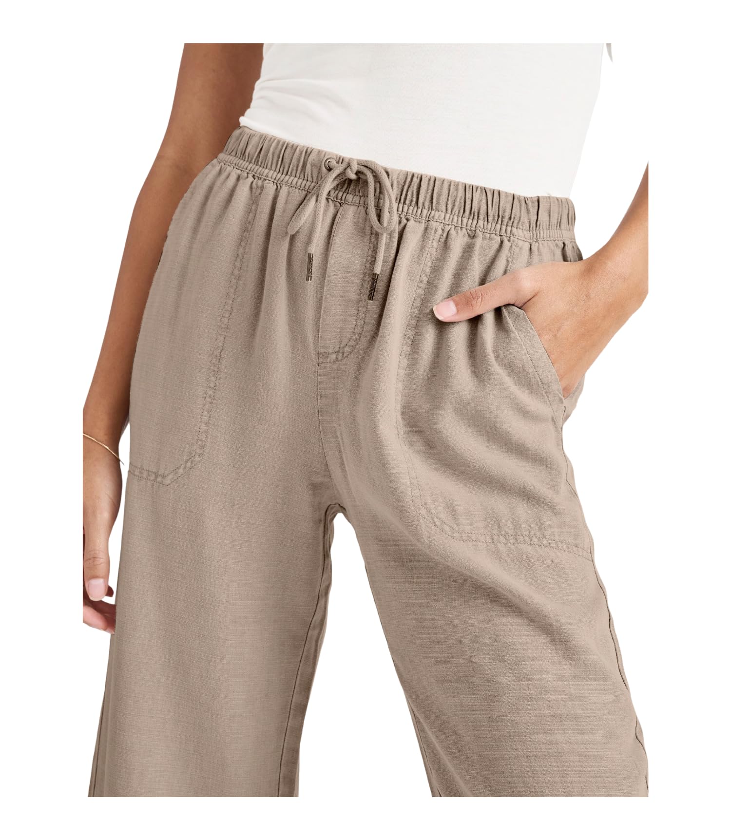 Splendid Women's Angie High Waisted Wide Leg Crop Pants - Comfortable & Stylish for Work, Casual Outfits & Summer Fashion