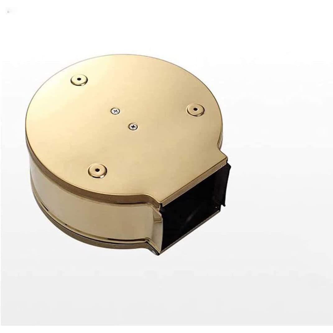 ABchat Commercial Toilet Paper Dispenser - Wall Mounted Gold Polished Bathroom Tissue Holder with Toilet Roll Box - Durable Stainless Steel Paper Towel Dispenser for Restrooms, Hotels & Public Washrooms