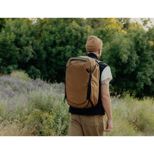 Peak Design 45L Travel Backpack - Durable Coyote Color for Adventure Travel, Hiking & Business Trips - Waterproof Carry-On Backpack with Laptop Compartment