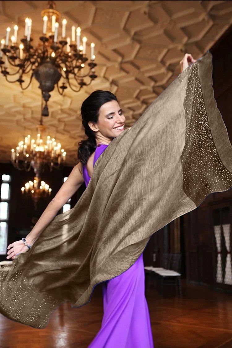 Premium Taupe Star Gazer Scarf - Soft Winter Wrap for Women & Men - Perfect for Stargazing, Outdoor Adventures & Cold Weather Fashion