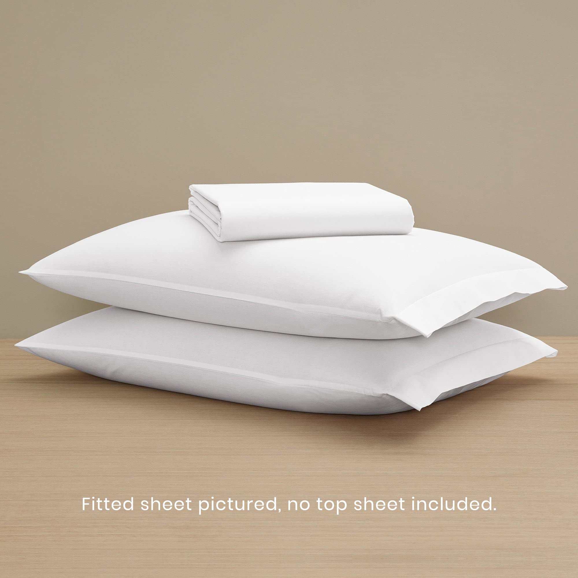 H by Frette Percale Queen Sheet Set - 100% Cotton Luxury All-White Bedding with Pillowcases & Fitted Sheet | Hotel Quality Soft Sheets for Master Bedroom & Guest Room