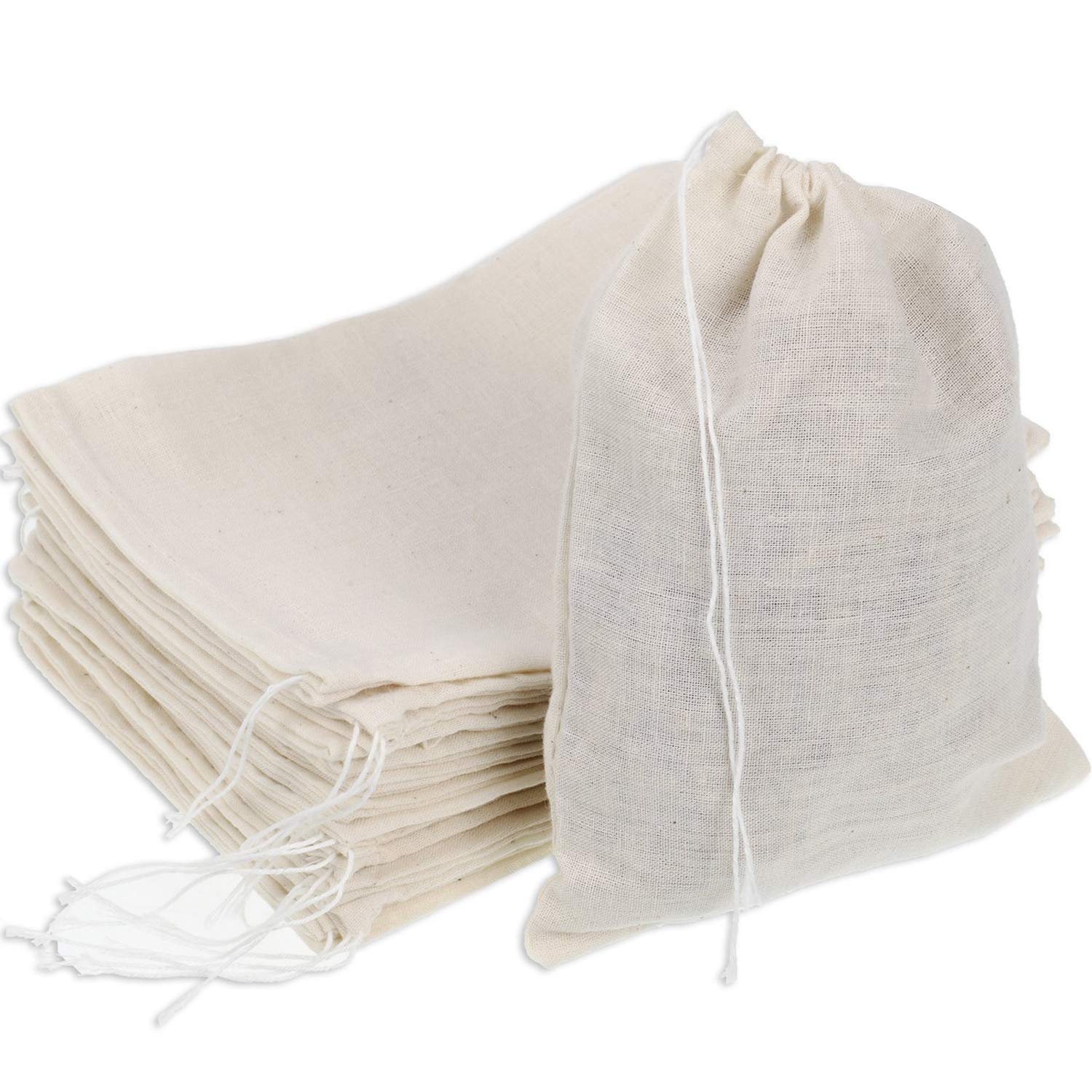 100-Piece Muslin Drawstring Bags for Party Favors & Home Organization - 5x7 Inches - Perfect for Wedding Favors, Baby Showers & Gift Packaging