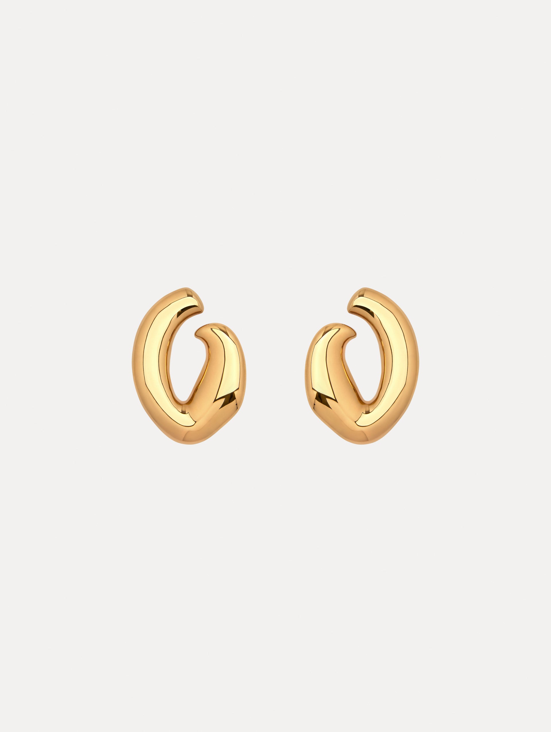 Large O Stud Earrings for Women - Minimalist Hoop Earrings, 14K Gold Plated Stainless Steel, Hypoallergenic, Comfort Fit - Perfect for Everyday Wear, Work, and Special Occasions
