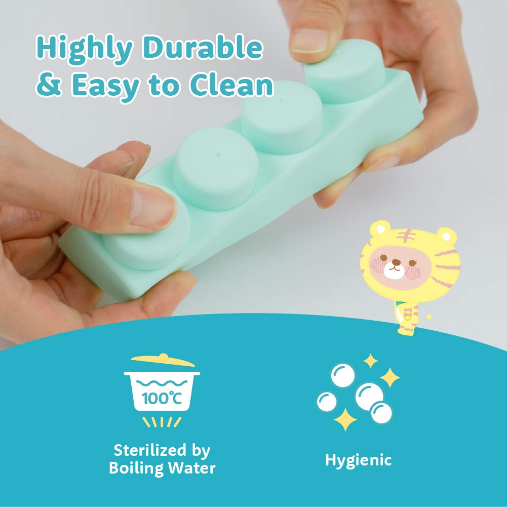 MOOMU Soft Baby Blocks - 40 PCs STEM Stacking Toys for Toddlers 1-3 Years | Safe Montessori Learning & Play