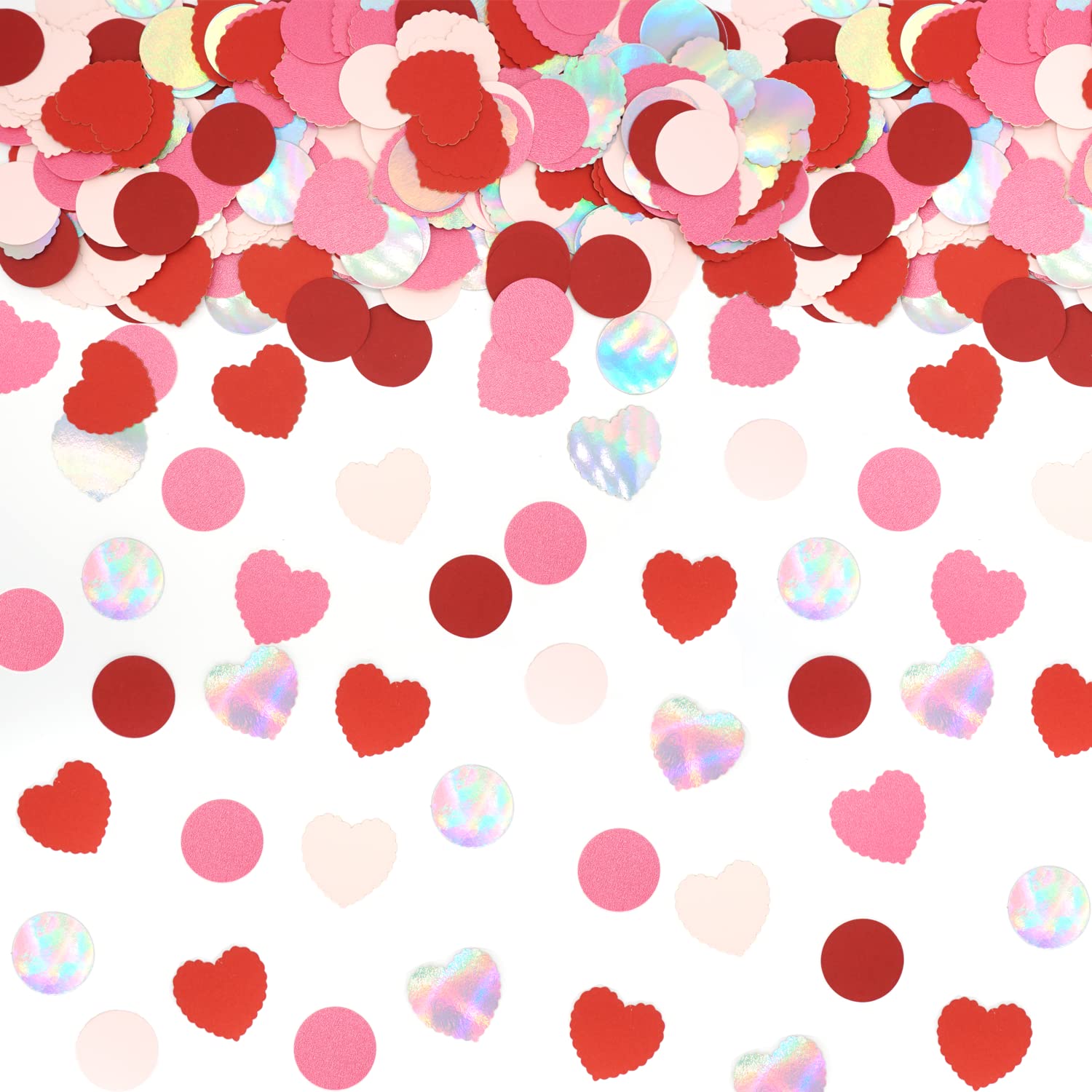 Valentine's Day Heart Confetti - Premium Party Decorations for Weddings, Bachelorette, Engagement & Birthday Celebrations | Perfect for Table Scatter, Photo Backdrops & Romantic Event Decor