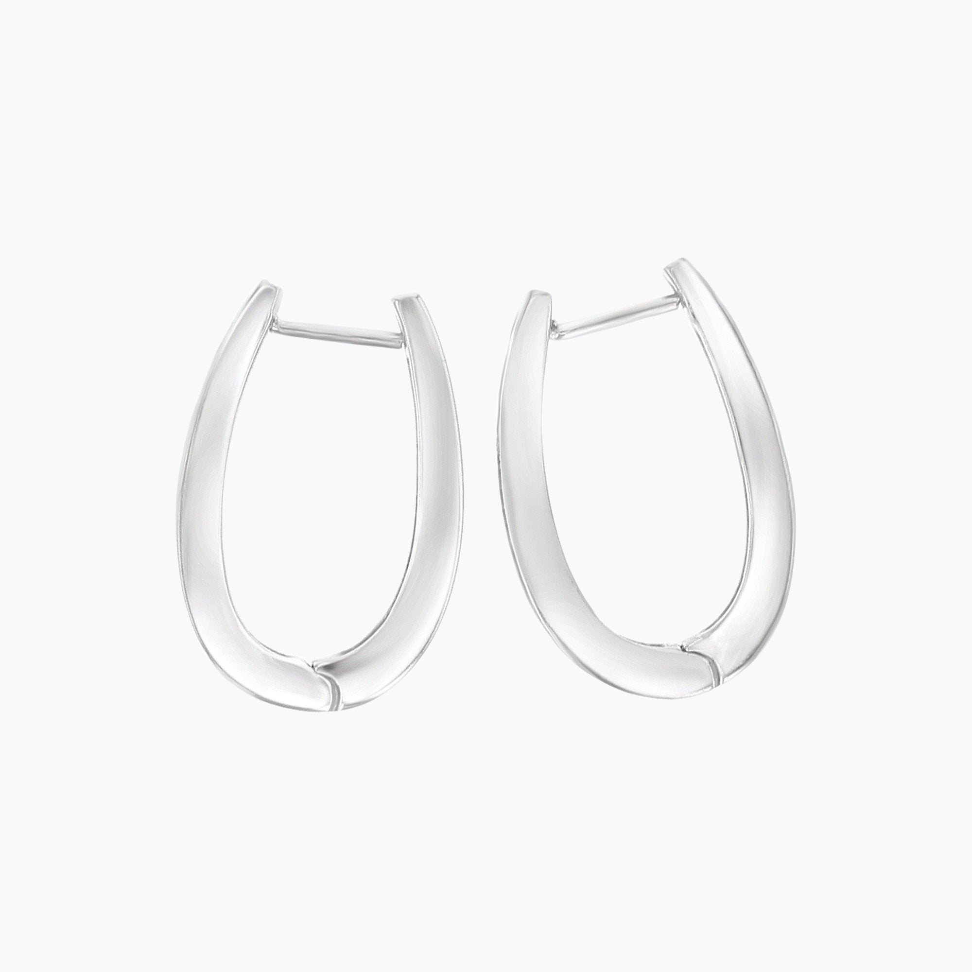 14K White Gold Baguette Diamond Hoop Earrings - 0.80cttw Elegant Dangle Earrings for Women, Perfect for Weddings, Parties & Special Occasions