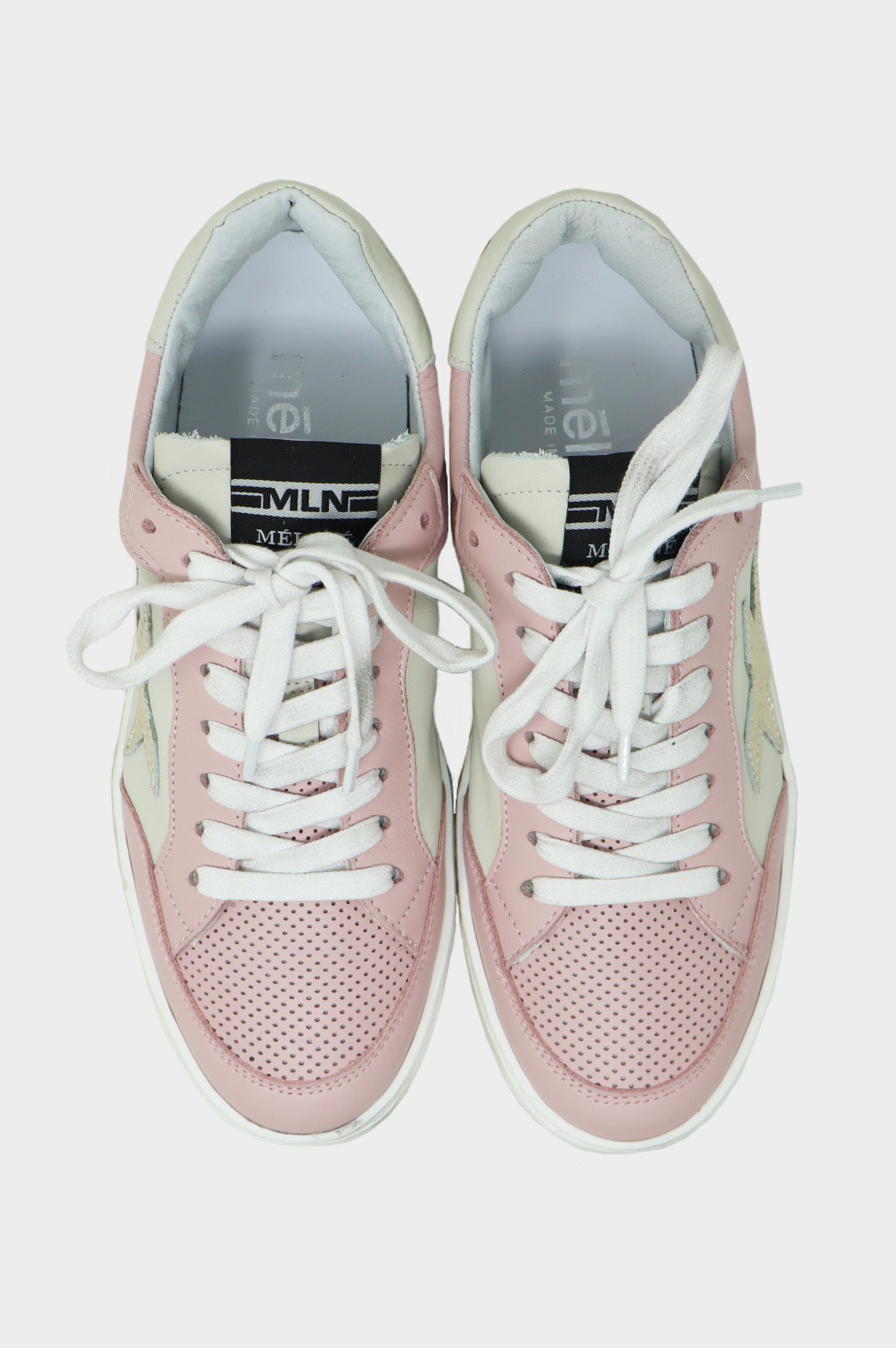 Vintage Star Print Sneakers for Women - Pink & White Retro Fashion Trainers | Perfect for Casual Wear, Street Style & Retro Outfits