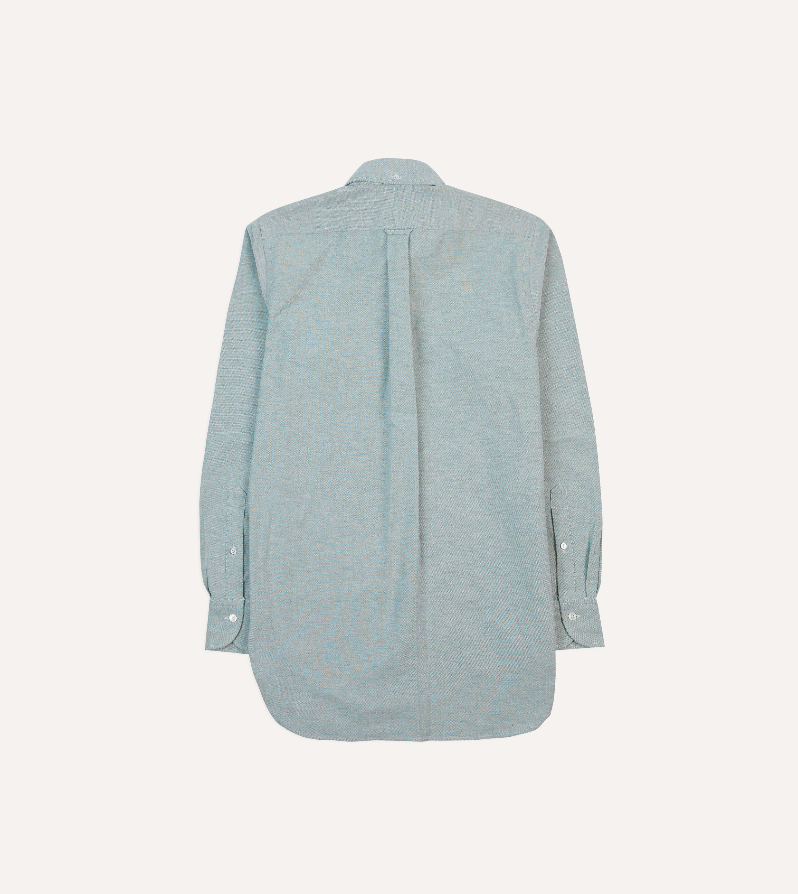Premium Green Cotton Oxford Button Down Shirt for Men - Comfortable Casual & Business Wear - Perfect for Office, Travel & Outdoor Activities