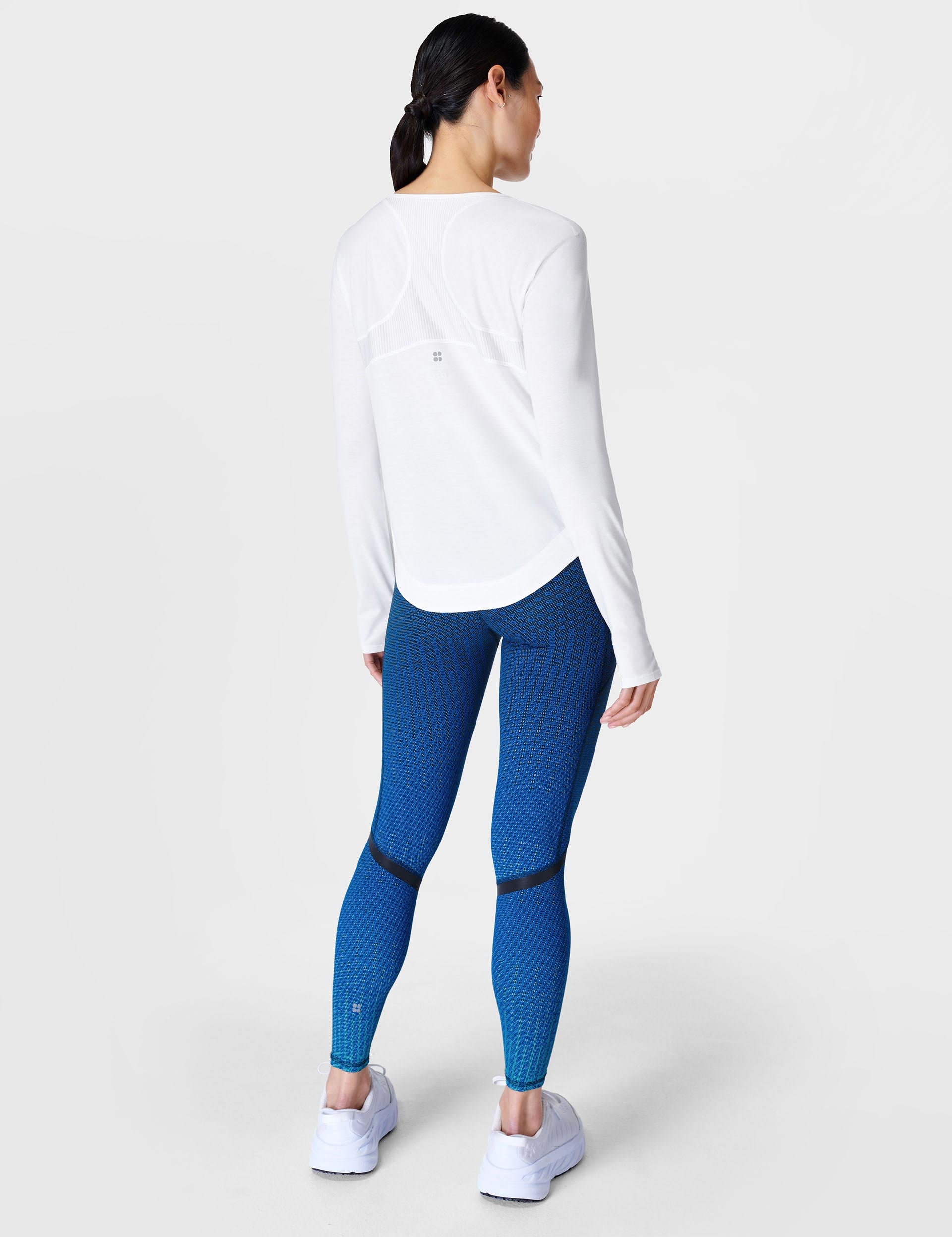 Breathe Easy Running Long Sleeve Top for Women - Moisture Wicking Athletic Shirt - White - Perfect for Jogging, Gym Workouts & Outdoor Activities