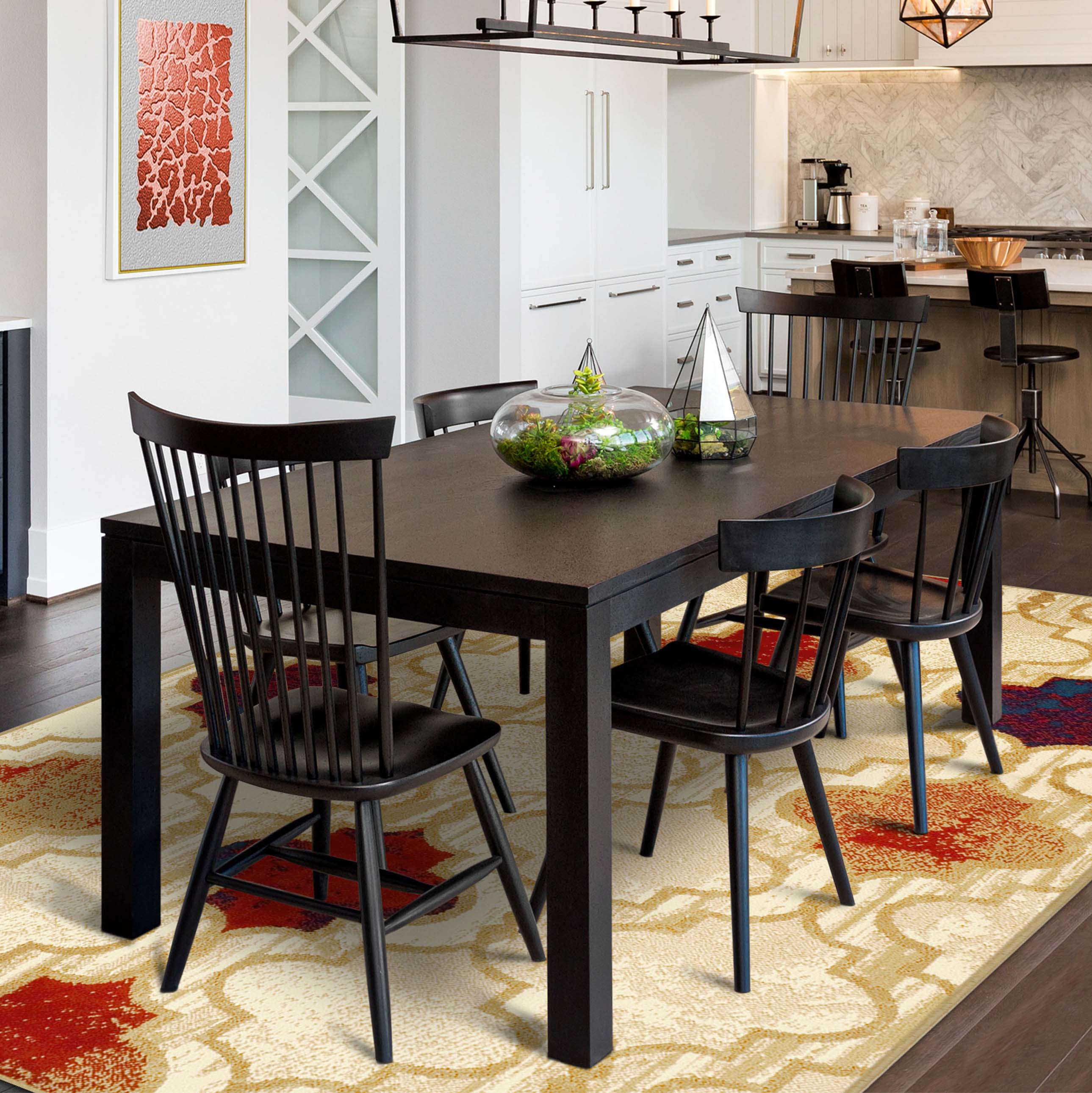 Viking Geometric Trellis Indoor Area Rug & Runner - Non-Slip Boho Chic Carpet for Living Room, Bedroom, Hallway - Perfect for Nordic Home Decor & Cozy Spaces