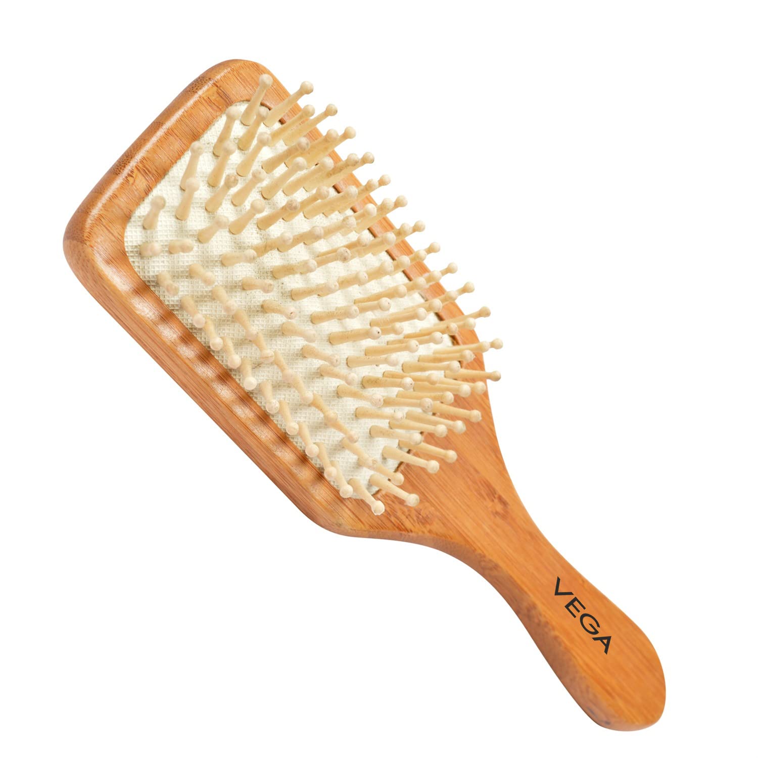 Vega Wooden Bristle Paddle Hair Brush for Men & Women - India's No.1 Hair Brush Brand (E2-PBB) - Perfect for Detangling, Styling & Scalp Massage at Home or Salon