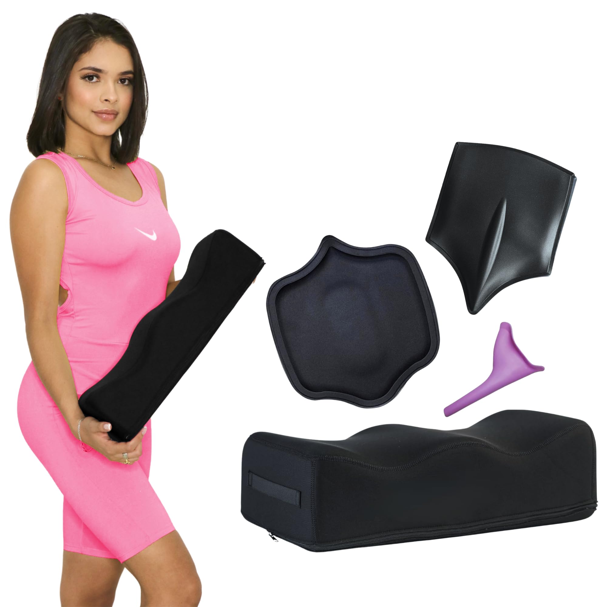 Post-Surgery BBL Pillow with Lipo Foam Board & Ab Board - Soft Butt Cushion for Liposuction Recovery - Comfortable Booty Pillow for Sitting After BBL Surgery - Perfect for Home, Office & Travel Use