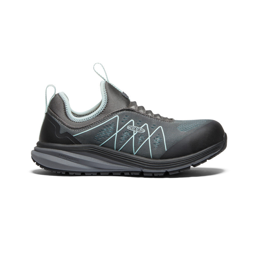 Women's Vista Energy Shift Carbon Toe Work Boots - Steel Grey/Blue Glass | Slip-Resistant Safety Shoes for Construction, Warehouse & Outdoor Work