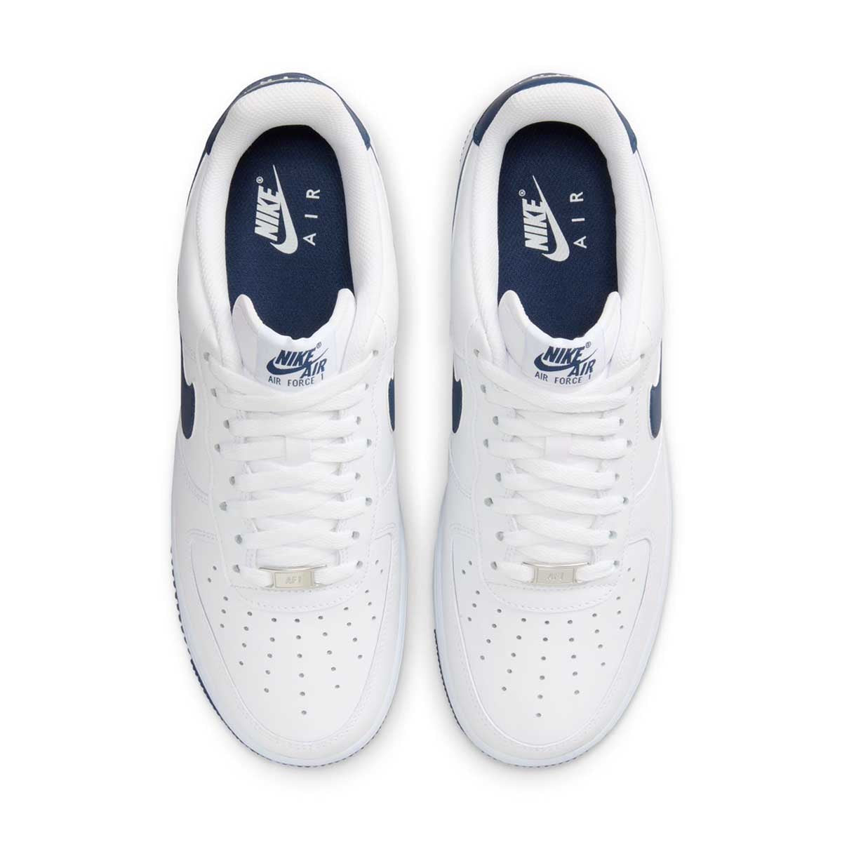 Nike Air Force 1 '07 Sneakers - White & Midnight Navy Colorway | Men's/Women's Basketball Shoes for Casual Wear & Street Style