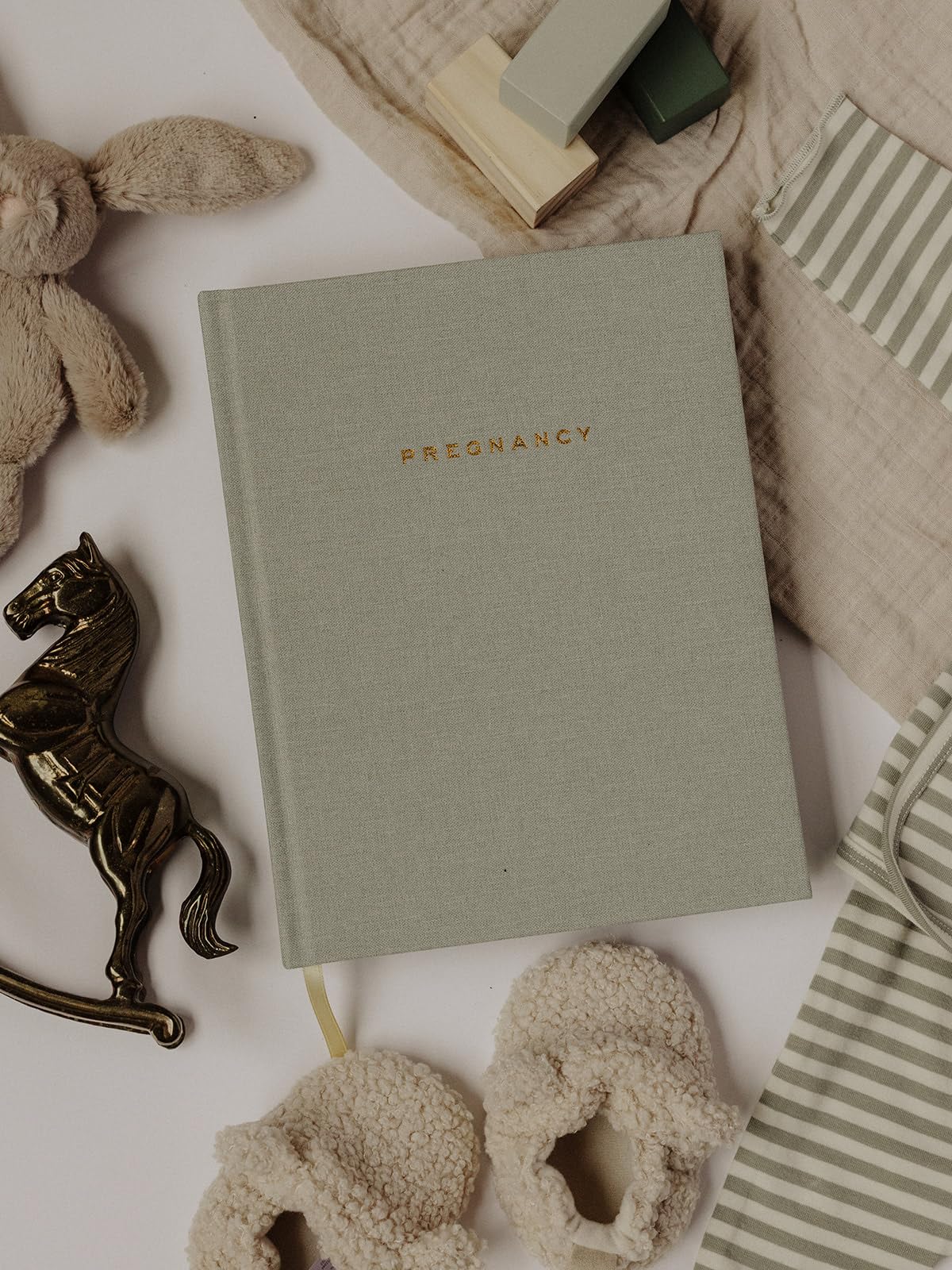 **Pregnancy Journal for Mom & Dad - Hardcover Linen Keepsake Memory Book, Weekly Pregnancy Planner & Guided Journal for New Parents - Perfect for Baby Shower Gifts & Cherishing Pregnancy Moments by Season Journals**