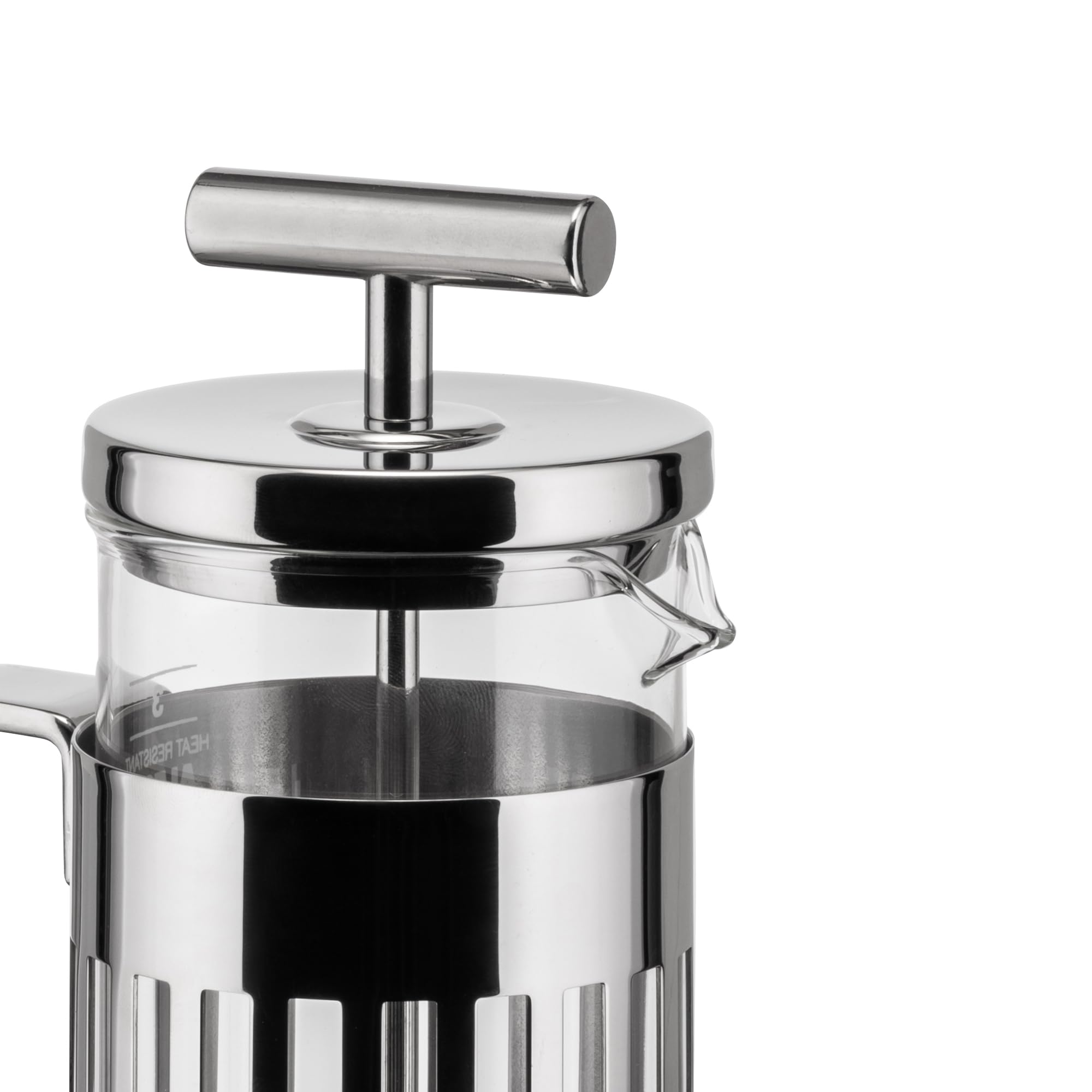 Alessi 9094/3 Stainless Steel 18/10 & Heat-Resistant Glass Stovetop Espresso & Coffee Maker - 3 Cup Capacity for Perfect Home Brewing | Ideal for Espresso, French Press & Filter Coffee Lovers