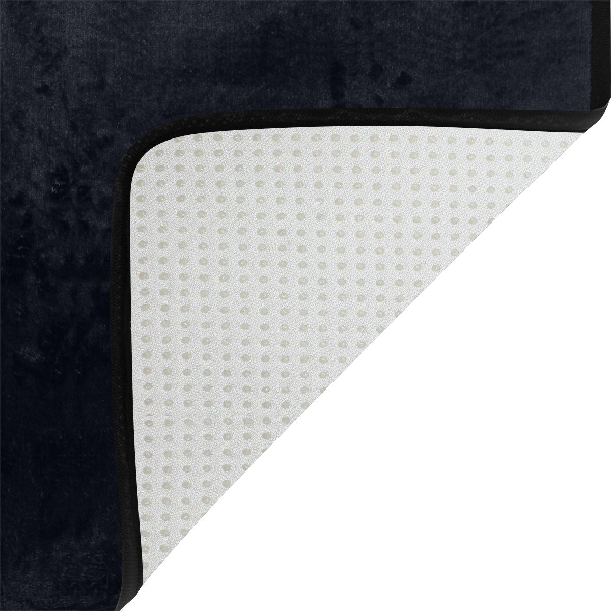 ALAZA Wolf Paw Print Black Area Rug 5'3