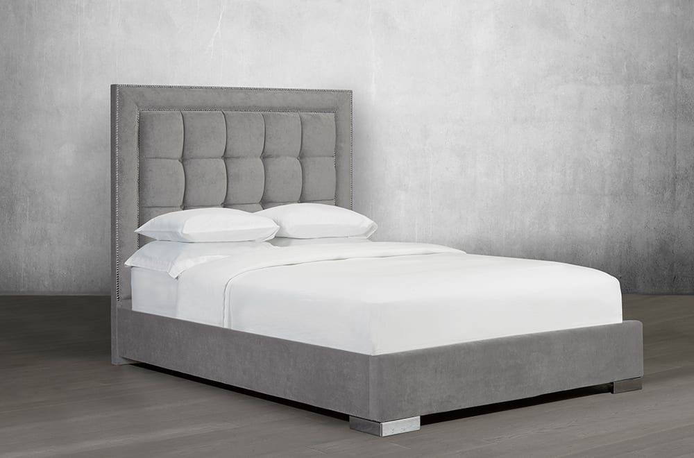 Canadian Made Willow Platform Bed Frame - Solid Wood Queen Size Bed with Headboard | Modern Minimalist Design for Bedroom, Guest Room & Dorm