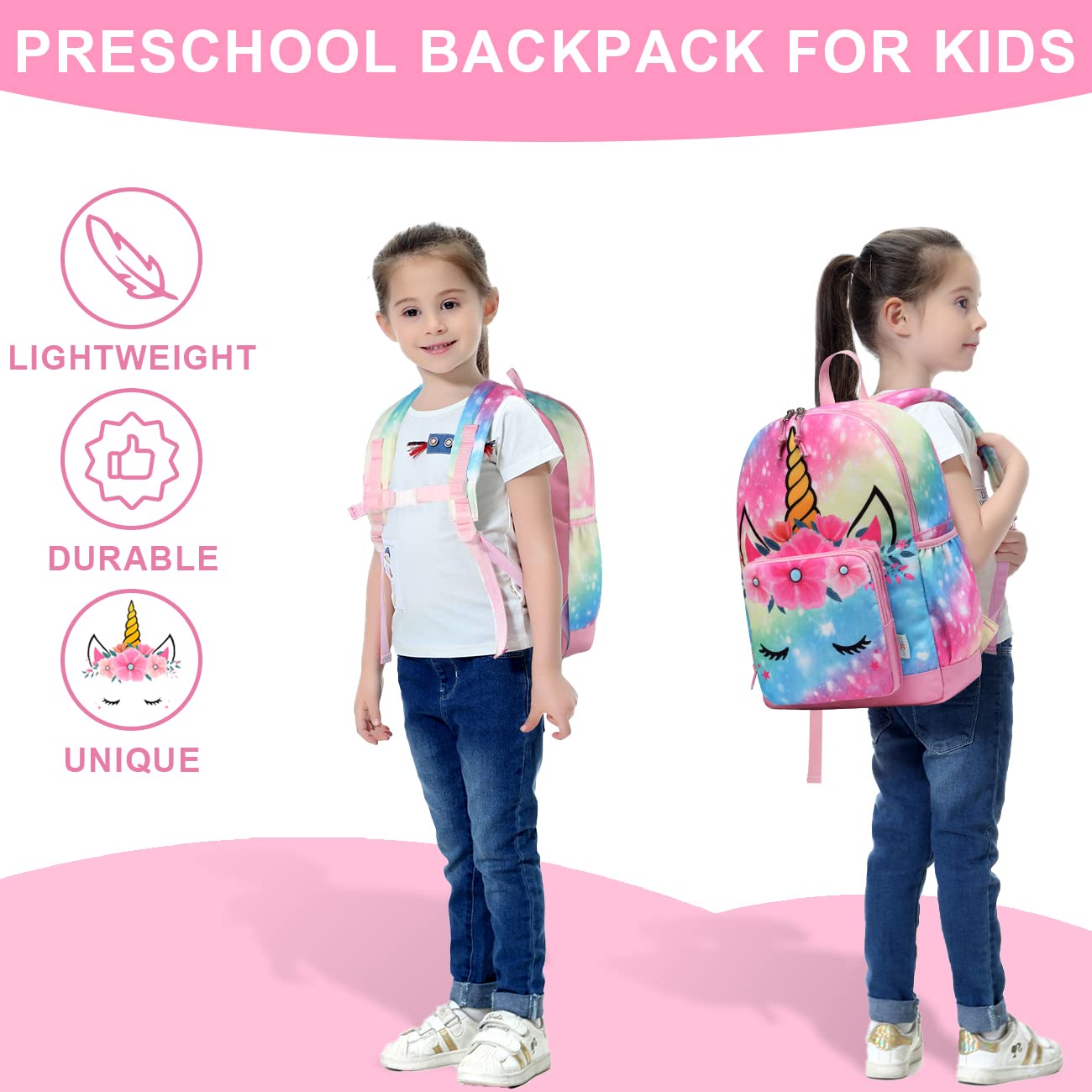 VASCHY Kids Backpack - Lightweight Water Resistant School Backpack with Adjustable Chest Strap for Boys & Girls | Perfect for Preschool, Daycare & Travel