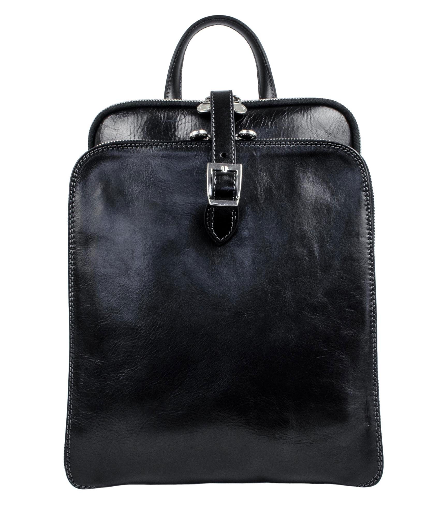 Durable Leather Backpack with Shoulder Strap - Handmade Convertible Laptop Bag for 12 Inch Notebooks, Perfect for Work, Travel & School Daypack Rucksack