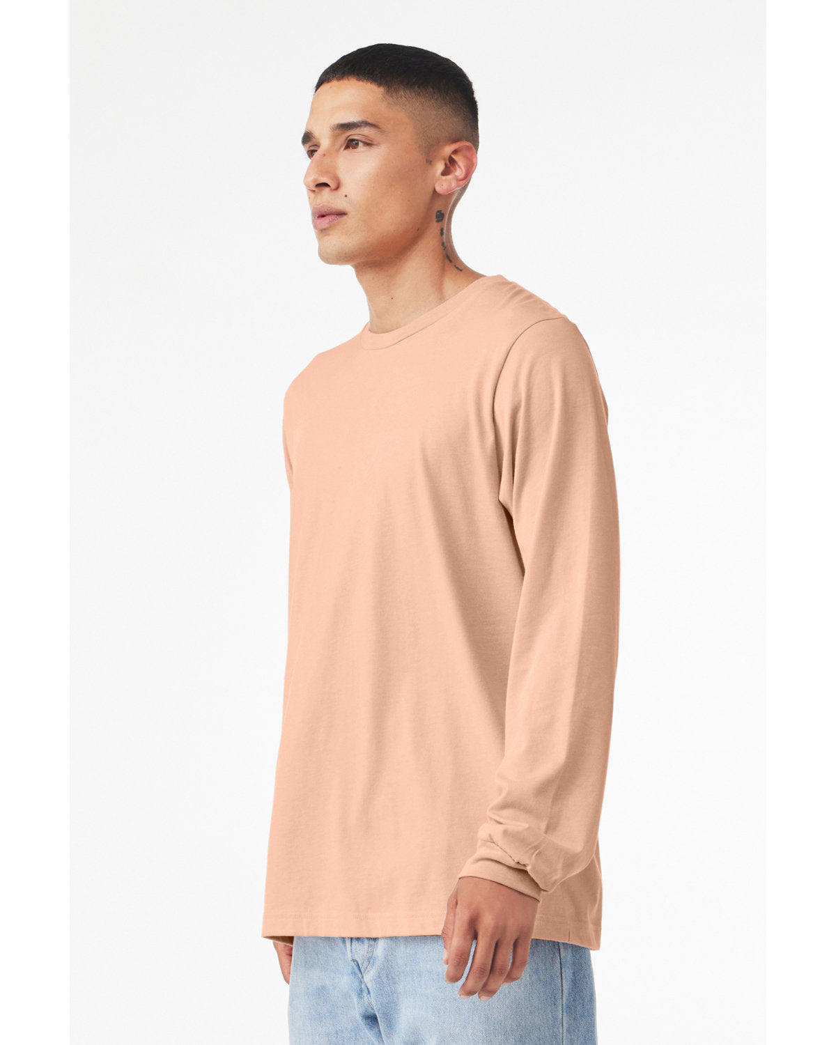 Bella + Canvas 3501CVC Unisex CVC Jersey Long Sleeve T-Shirt - Soft Cotton Blend Crewneck Tee for Men & Women - Perfect for Casual Wear, Layering & Workout