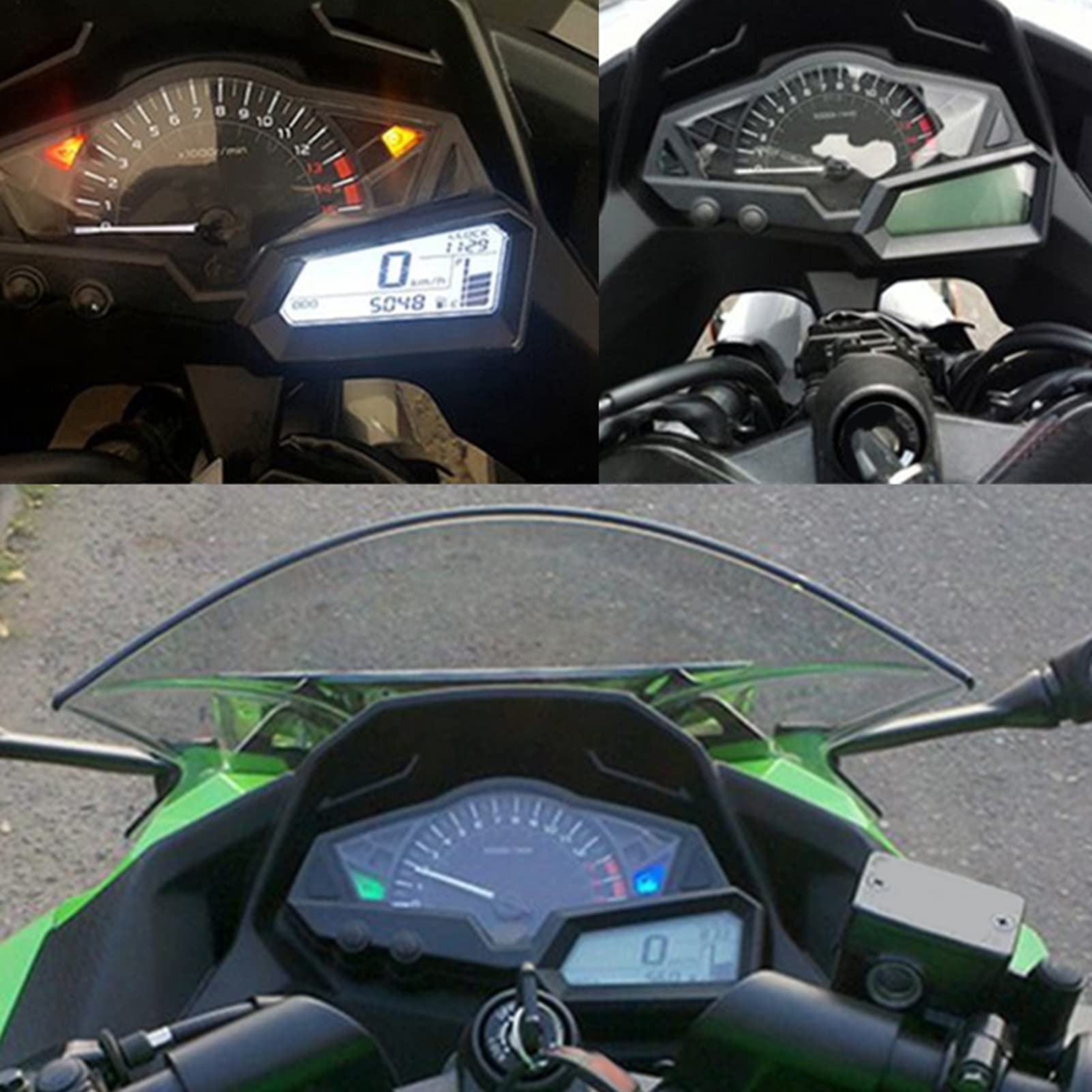 Kawasaki Ninja 300 LCD Speedometer - 15000RPM Tachometer & Fuel Gauge for Motorcycle Racing