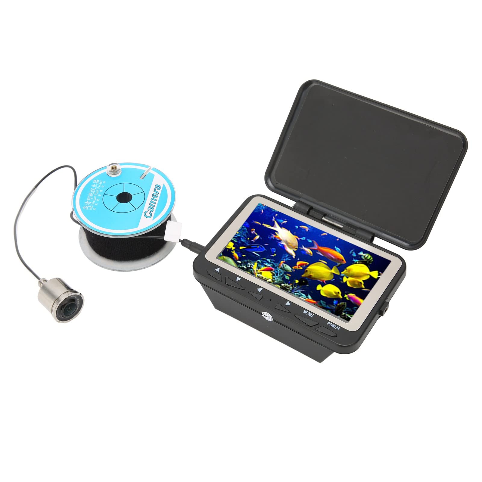 CHICIRIS Underwater Fish Finder with Visual Display - 15m Cable & US Plug - Durable Umbrella Design for Clear Underwater Observation - Perfect for Fishing, Snorkeling, and Marine Exploration