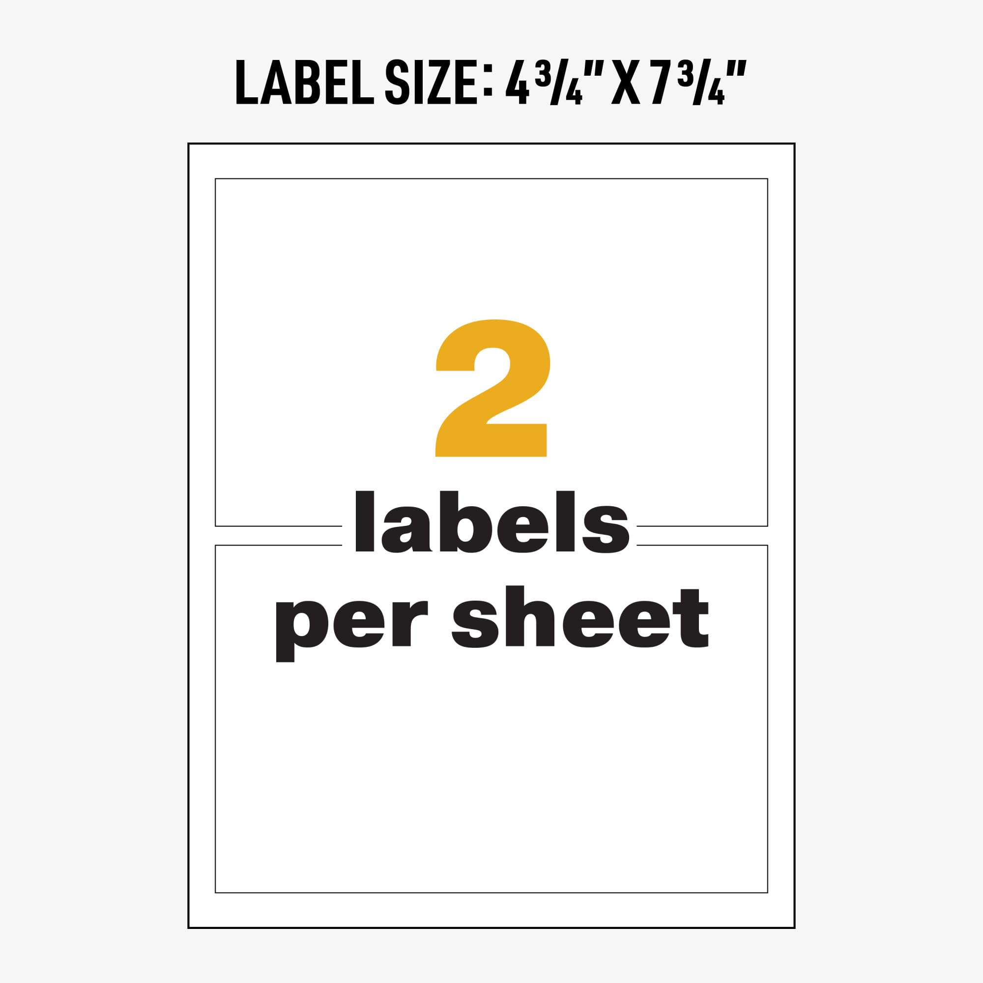 Avery UltraDuty GHS Chemical Labels for Laser Printers - Waterproof & UV Resistant - 4.75