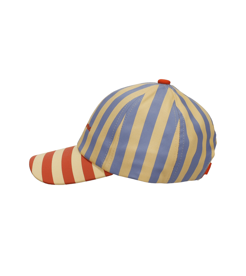 Stylish Whale Blue Stripes Baseball Cap by Sticky Lemon - Trendy Unisex Adjustable Hat for Beach, Outdoor & Casual Wear