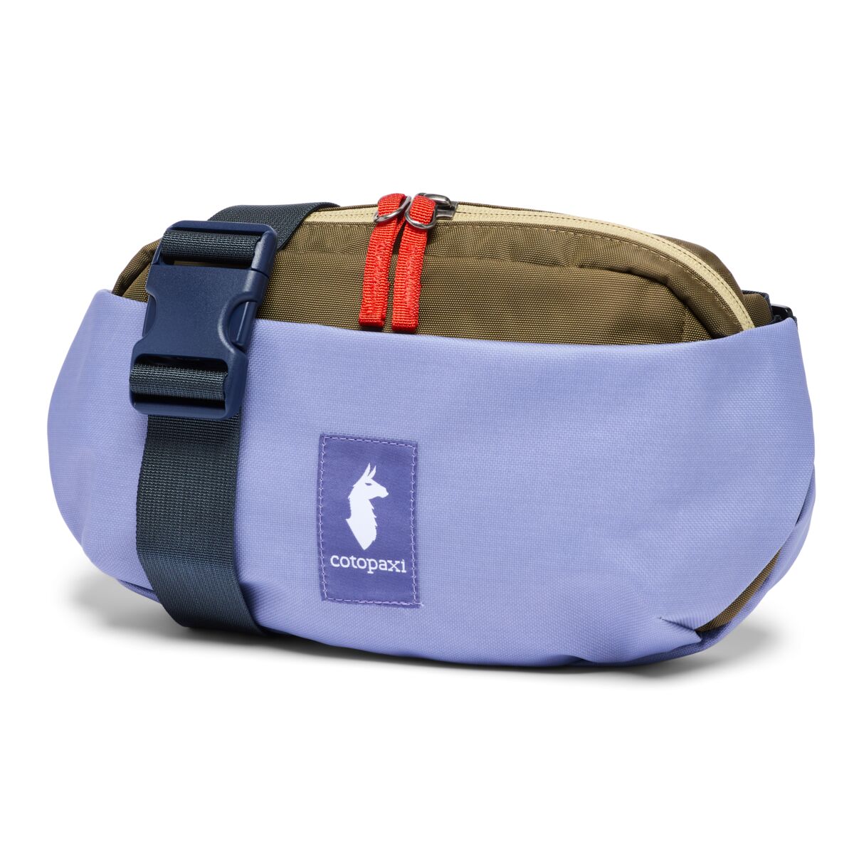 Cotopaxi Coso 2L Hip Pack - Water-Resistant Waist Bag for Hiking & Travel - Blue Smoke/Live Oak - Perfect for Outdoor Adventures, Festivals & Daily Use