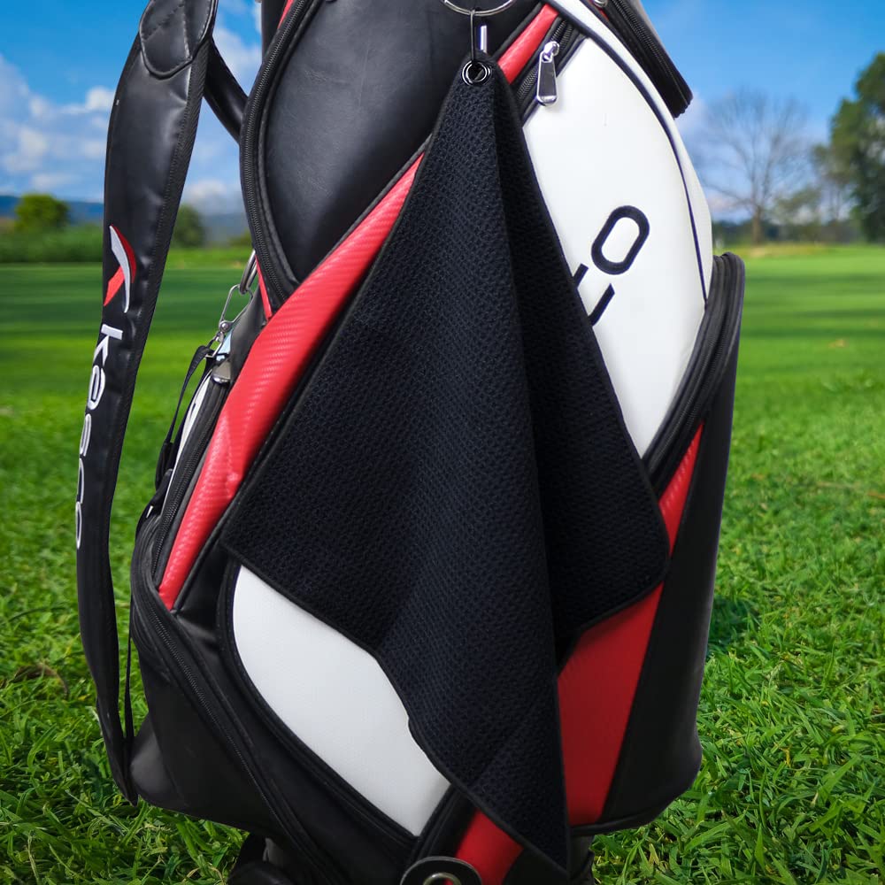 Myartte 2-Pack Premium Microfiber Golf Towels - 16