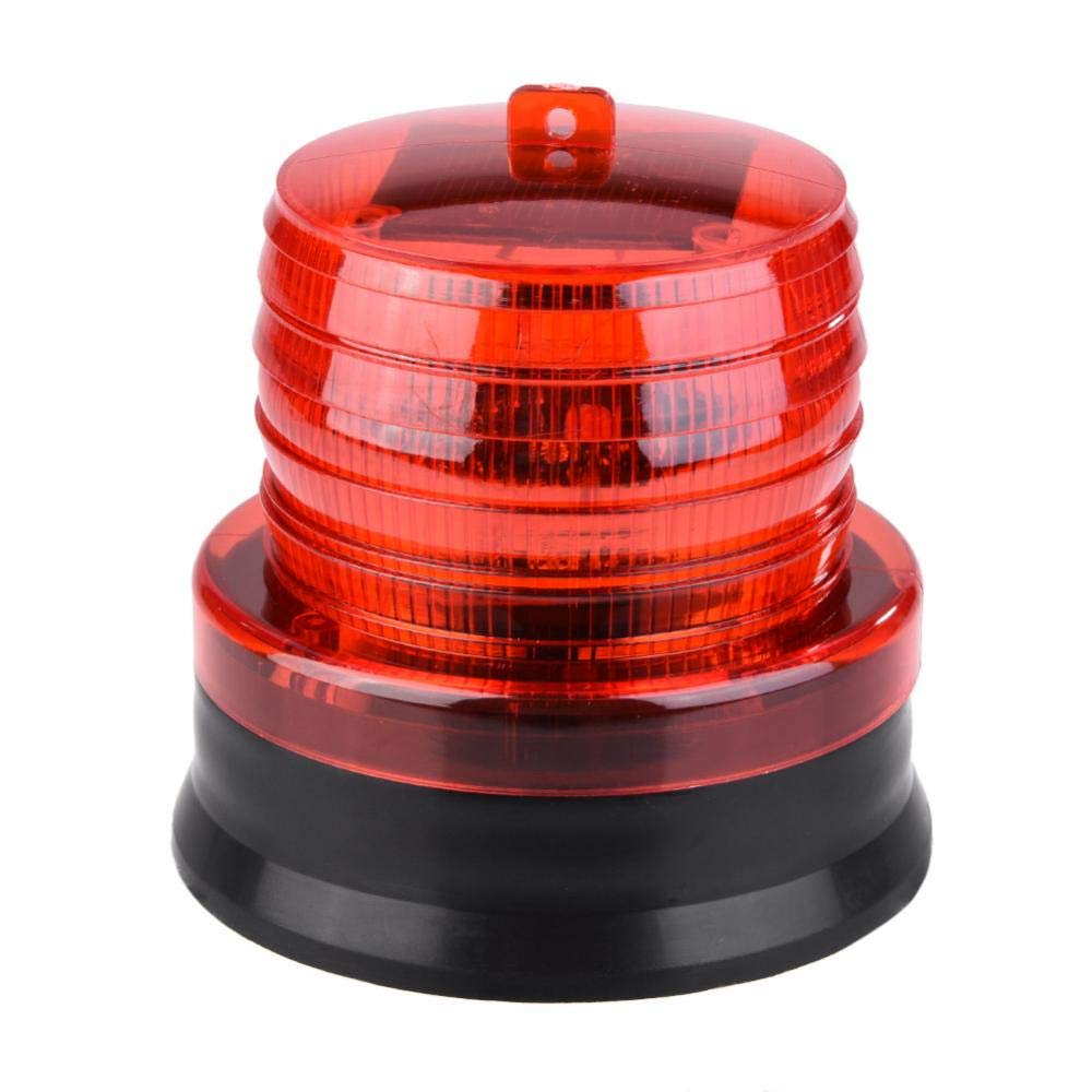 2V Solar LED Magnetic Warning Light - Red Emergency Strobe Beacon for Cars, Trucks, Vehicles | Flashing Safety Light for Roadside Emergencies, Construction Zones & Hazardous Conditions