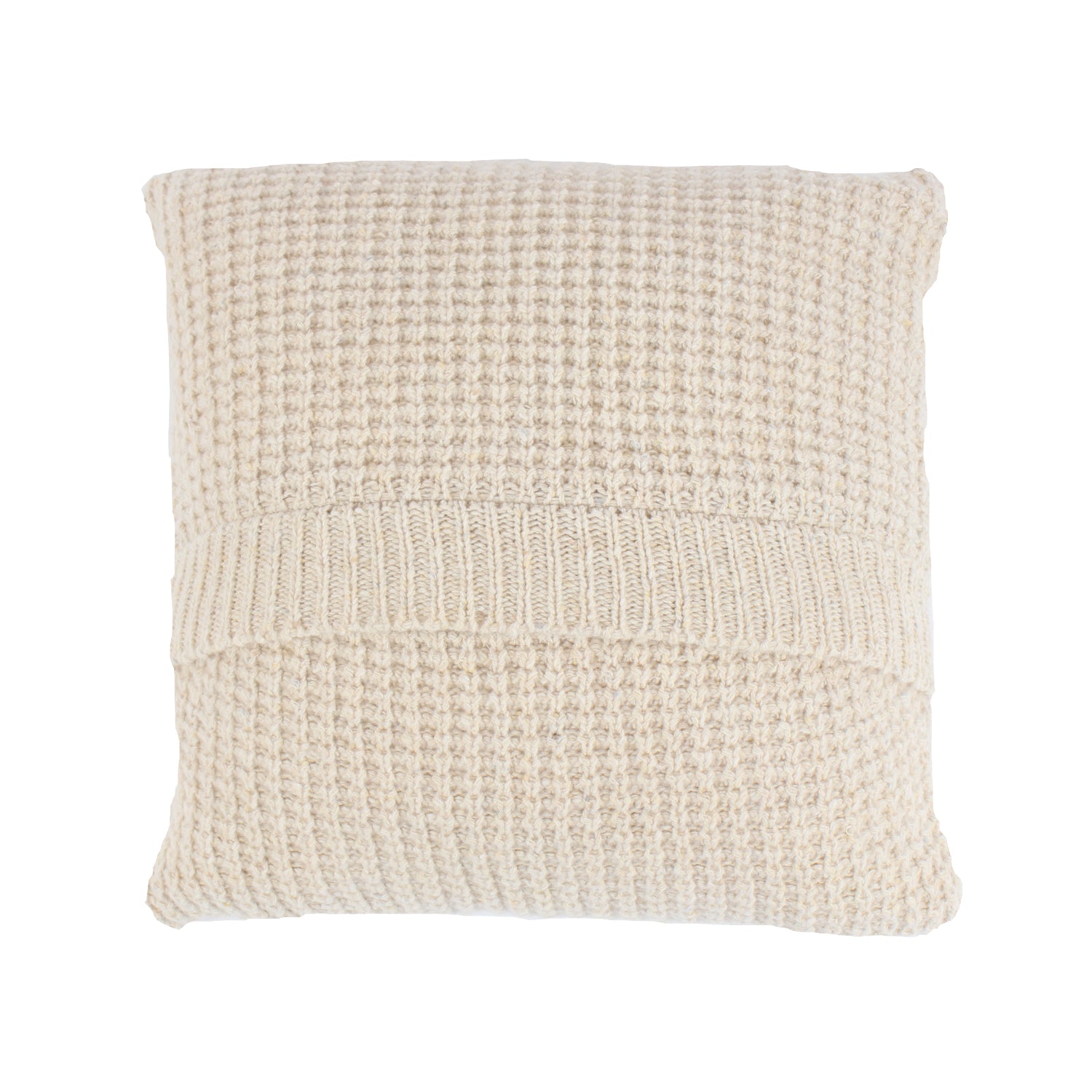 Extra Large Cable Knit Donegal Wool Cushion Cover - Cozy Home Decor for Sofa, Bed & Living Room