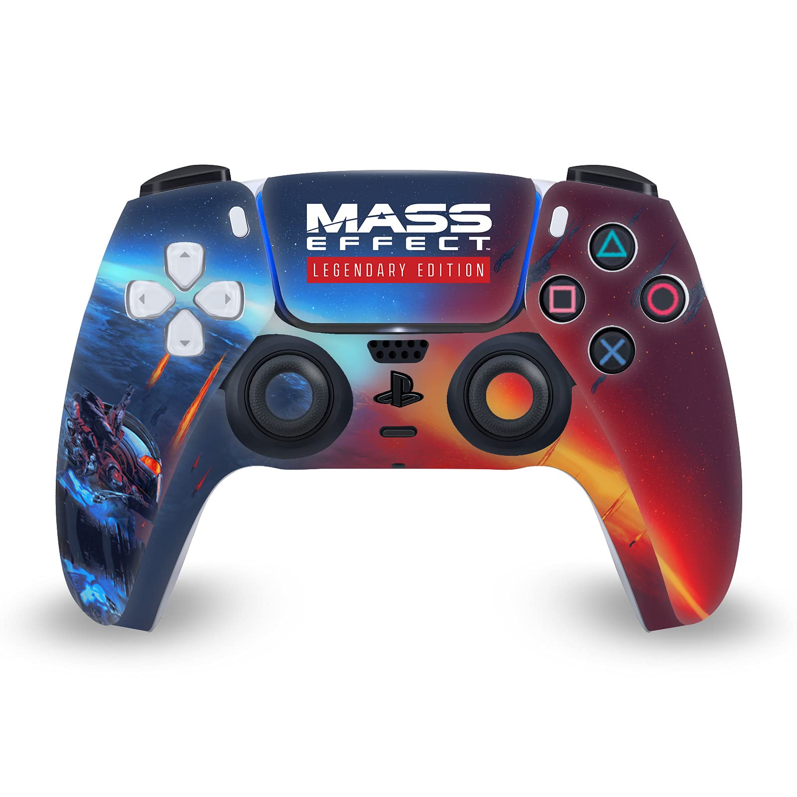 Officially Licensed Mass Effect Legendary Edition Matte Vinyl Skin Decal for PS5 DualSense Controller - Gaming Accessory for Sony PlayStation 5 | Perfect for Fans, Collectors & Custom Controllers