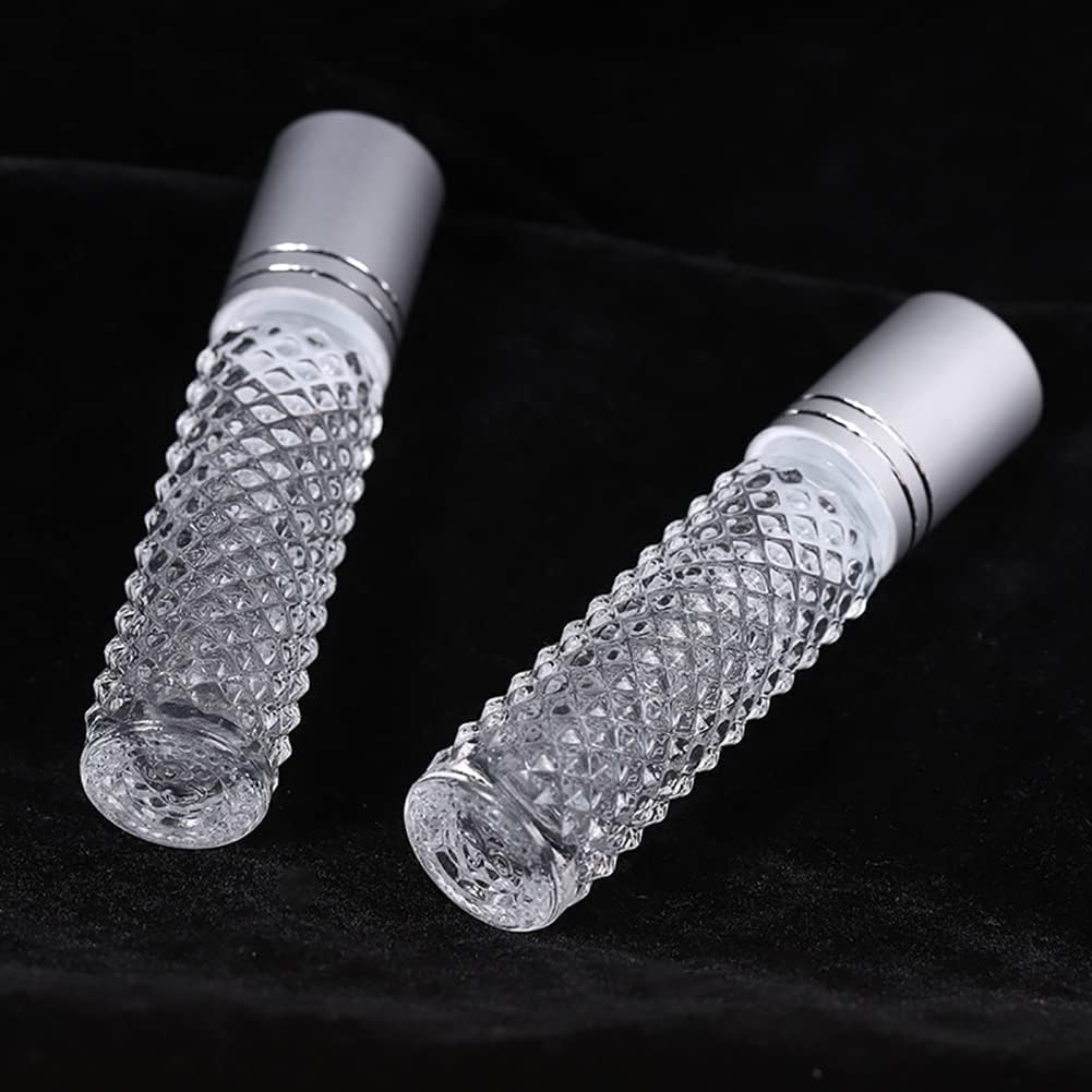 6 Pcs 10ml Clear Glass Essential Oil Roller Bottles - Refillable Roll On Bottles for Aromatherapy, Perfume & DIY Blends | Compact Travel Size for Home, Office & On-The-Go Use
