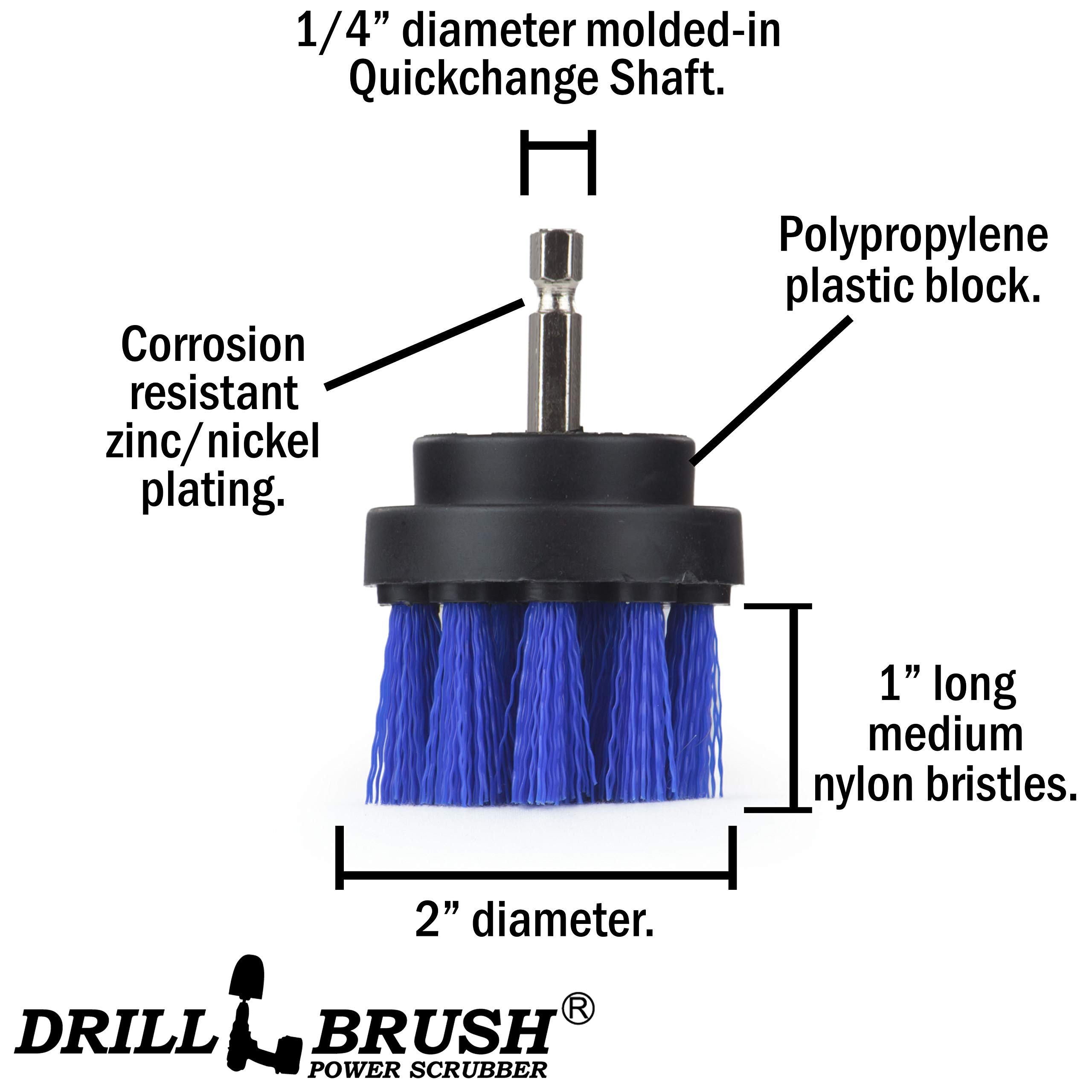 Aquatic Cleaning Brush Set for Fish Tank, Boat & Pool - Drill Brush Kit