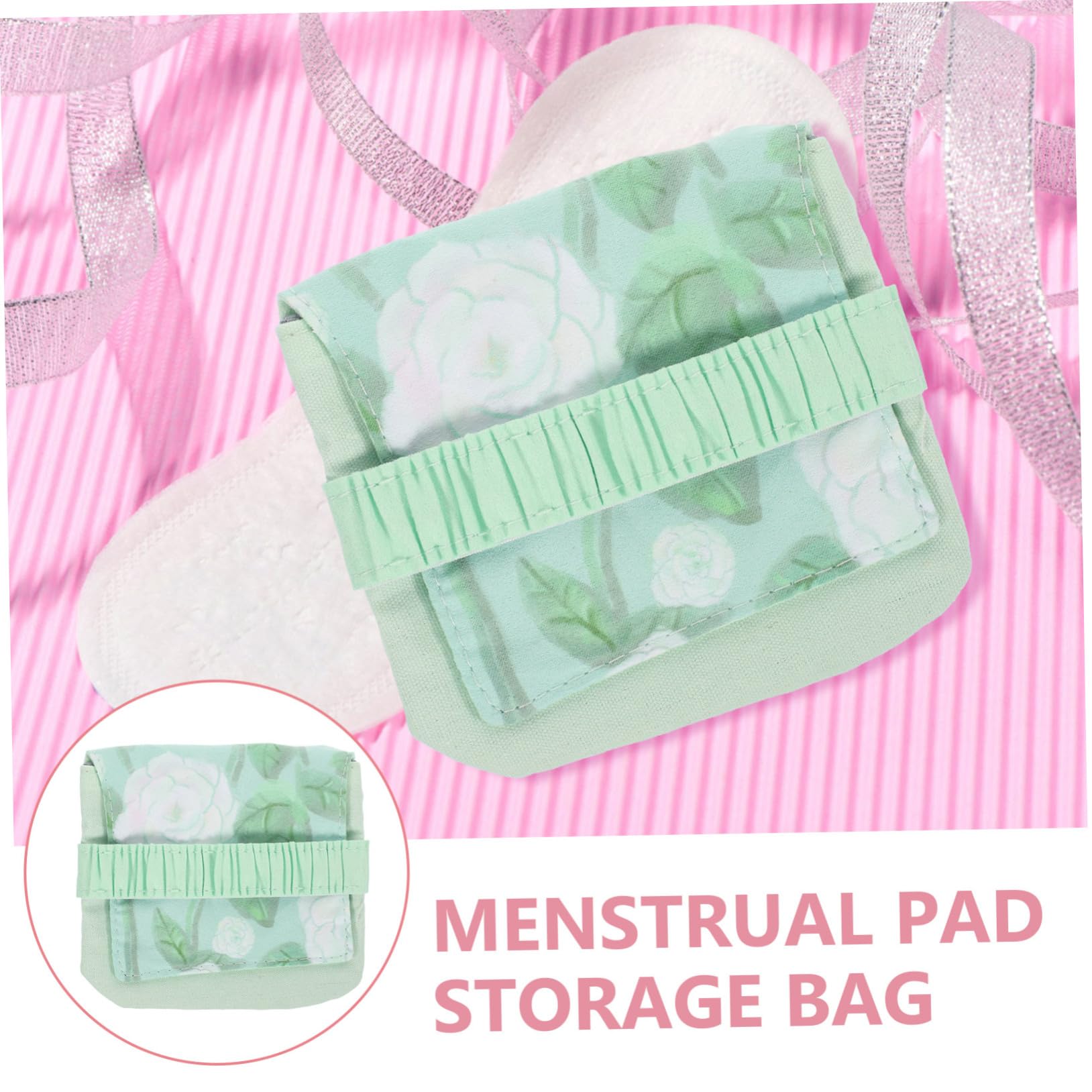 Healvian Portable Sanitary Napkin Bag - Washable Menstrual Storage for Travel & School