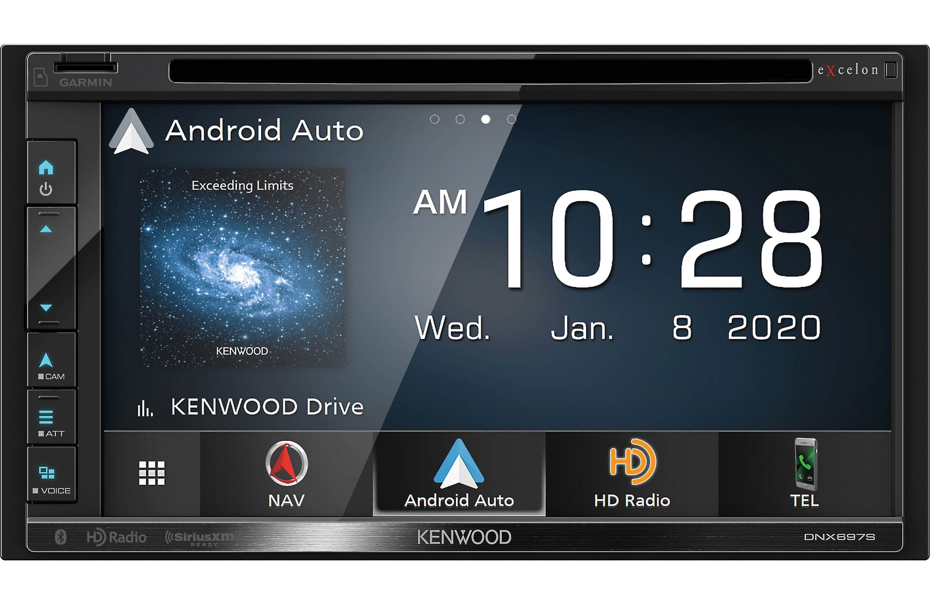Kenwood Excelon DNX697S In-Dash Navigation DVD Receiver with Bluetooth, HD Radio & Apple CarPlay - Perfect for Road Trips & Daily Commutes