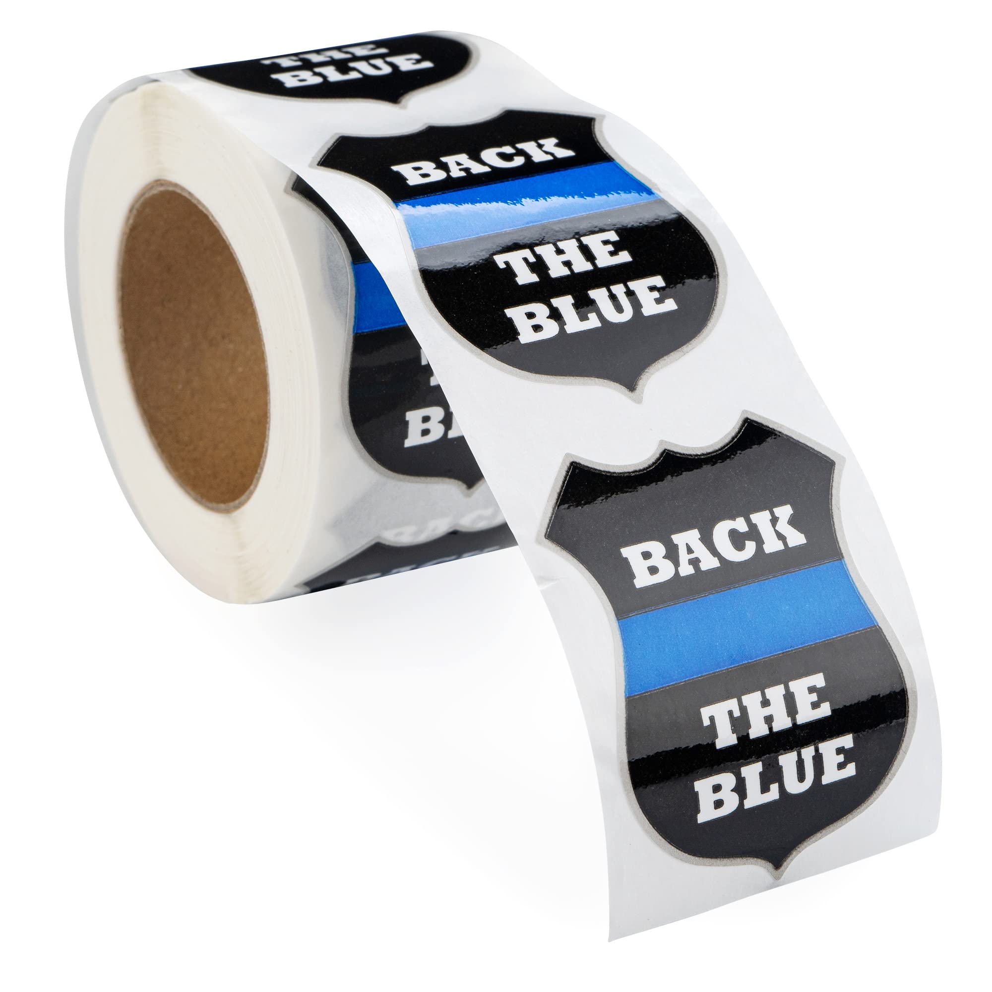 Back The Blue Police Support Stickers - 250 Pack of Blue Lives Matter Badges for Cars, Laptops & Windows | Show Support for Law Enforcement