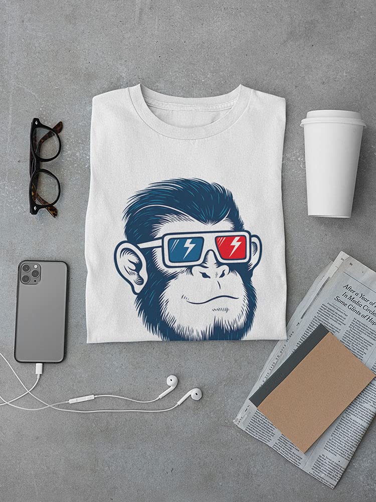 Smartprints 3D Glasses Monkey Graphic T-Shirt for Men - Cool & Funky Casual Wear for Parties, Gifts & Everyday Outfits