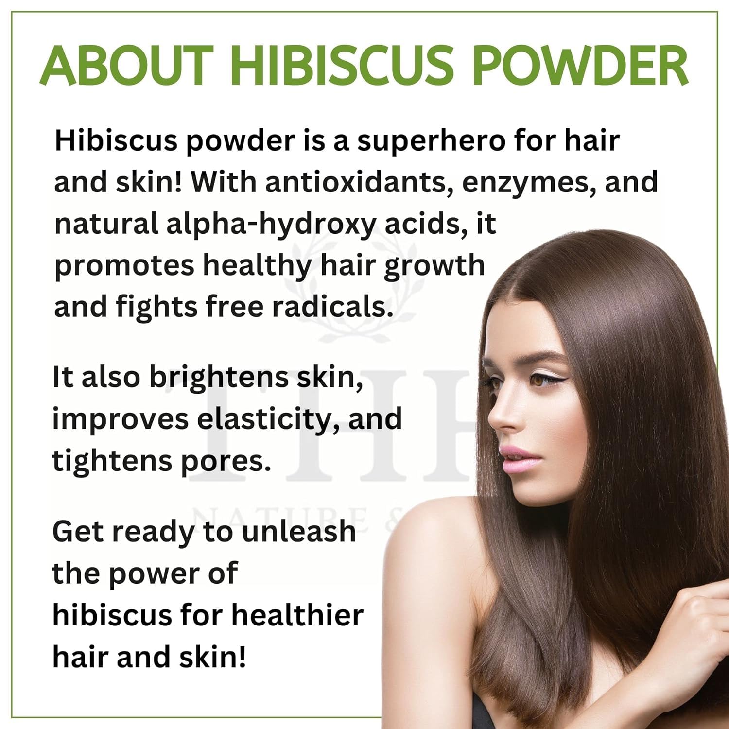 THH Organic & Herbal 400G Hibiscus Leaf Powder for Hair Growth & Scalp Care | Promotes Strong Hair, Healthy Scalp & Exfoliates Dead Skin Cells | Natural Hair Treatment for Thicker, Shinier Locks | Perfect for DIY Hair Masks & Scalp Treatments at Home