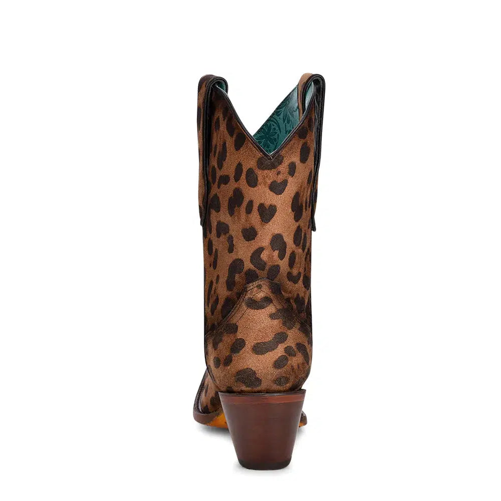 Women's Corral Brown Leopard Print Western Leather Mid-Calf Boots - Stylish Cowgirl Boots for Riding, Dancing & Country Fashion