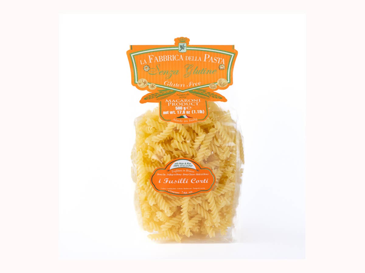Organic Gluten Free Fusilli Corti Pasta by La Fabbrica - Italian Short Spiral Pasta for Healthy Meals, Vegan & Celiac Friendly - Perfect for Salads, Soups & Pasta Dishes