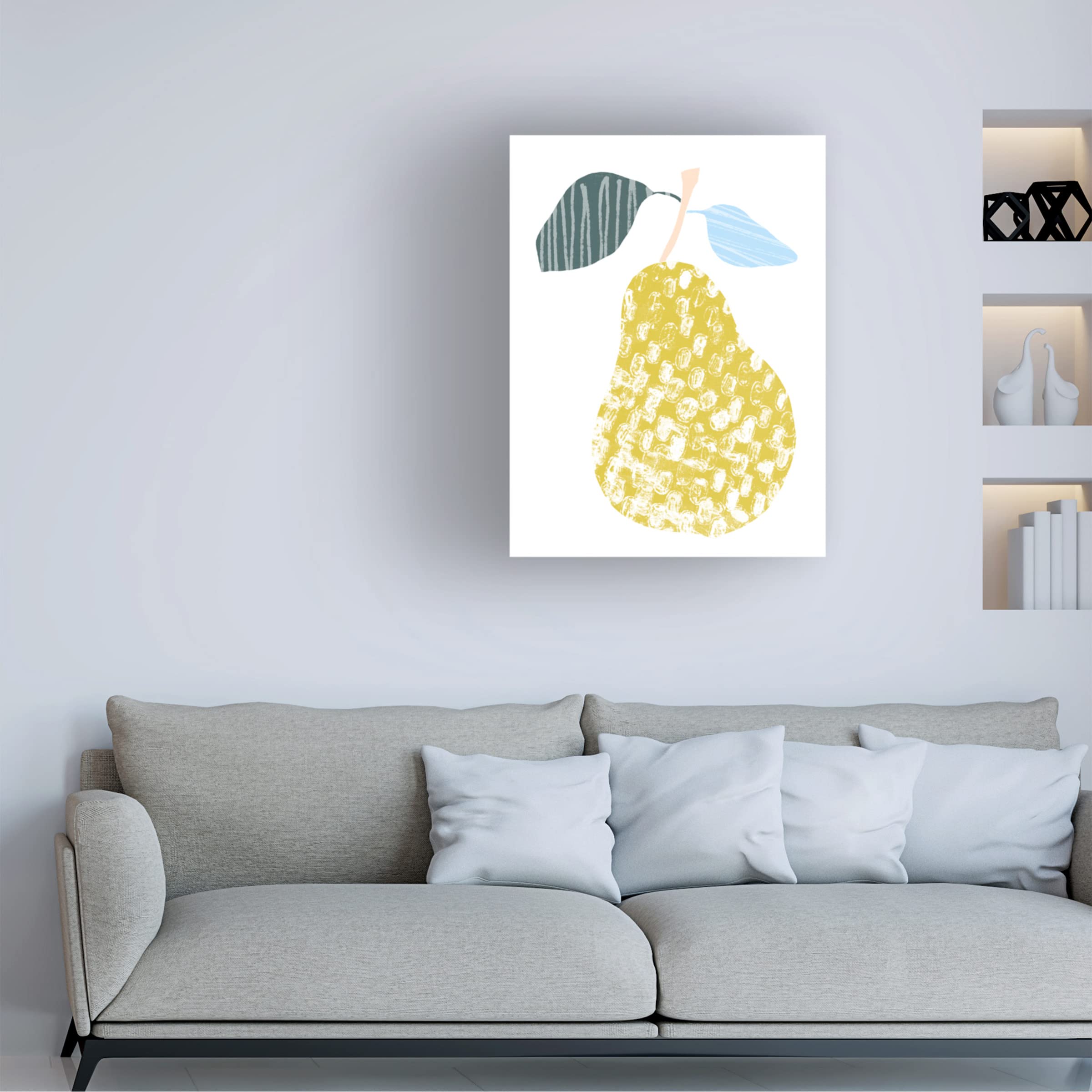 Trademark Fine Art 'Cut Paper Fruit I' Canvas Wall Art by June Erica Vess - Modern Home Decor for Living Room, Bedroom & Office