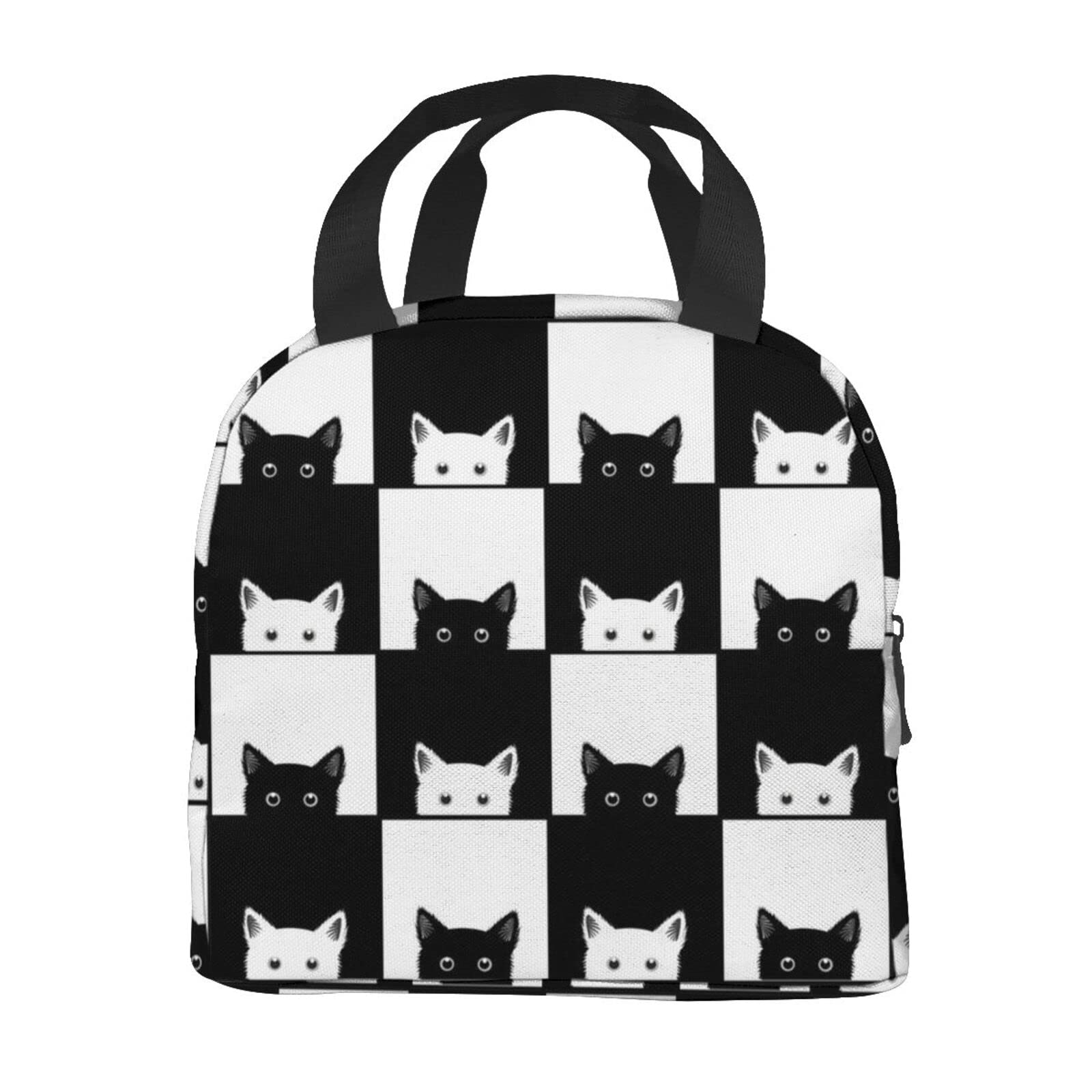 Insulated Cat Cartoon Lunch Bag for Women & Men - Reusable Food Container, Portable Cooler Bag for School, Office & Picnics - Cute Kitten Design for Girls & Boys