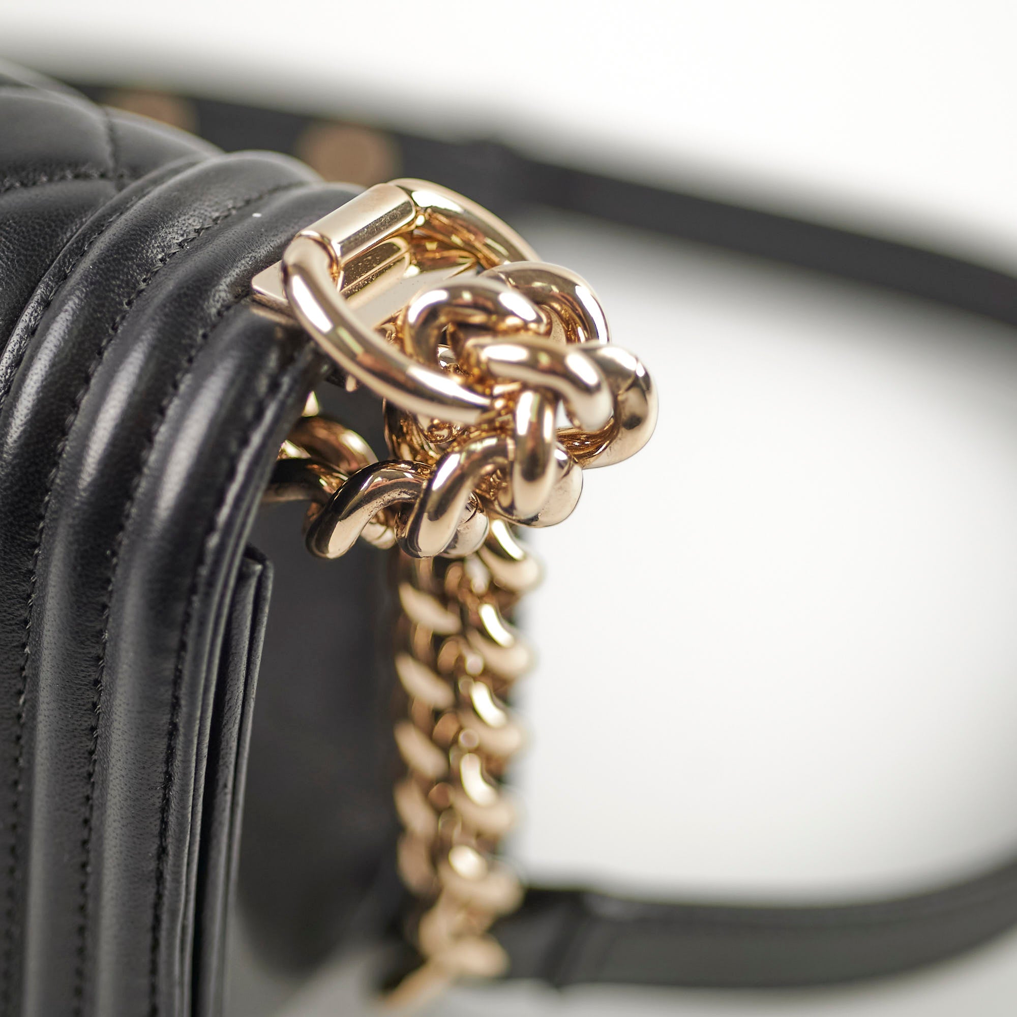 Chanel Small Boy Lambskin Black Leather Shoulder Bag 23 Series - Luxury Crossbody Purse for Women, Perfect for Evening Parties & Date Nights